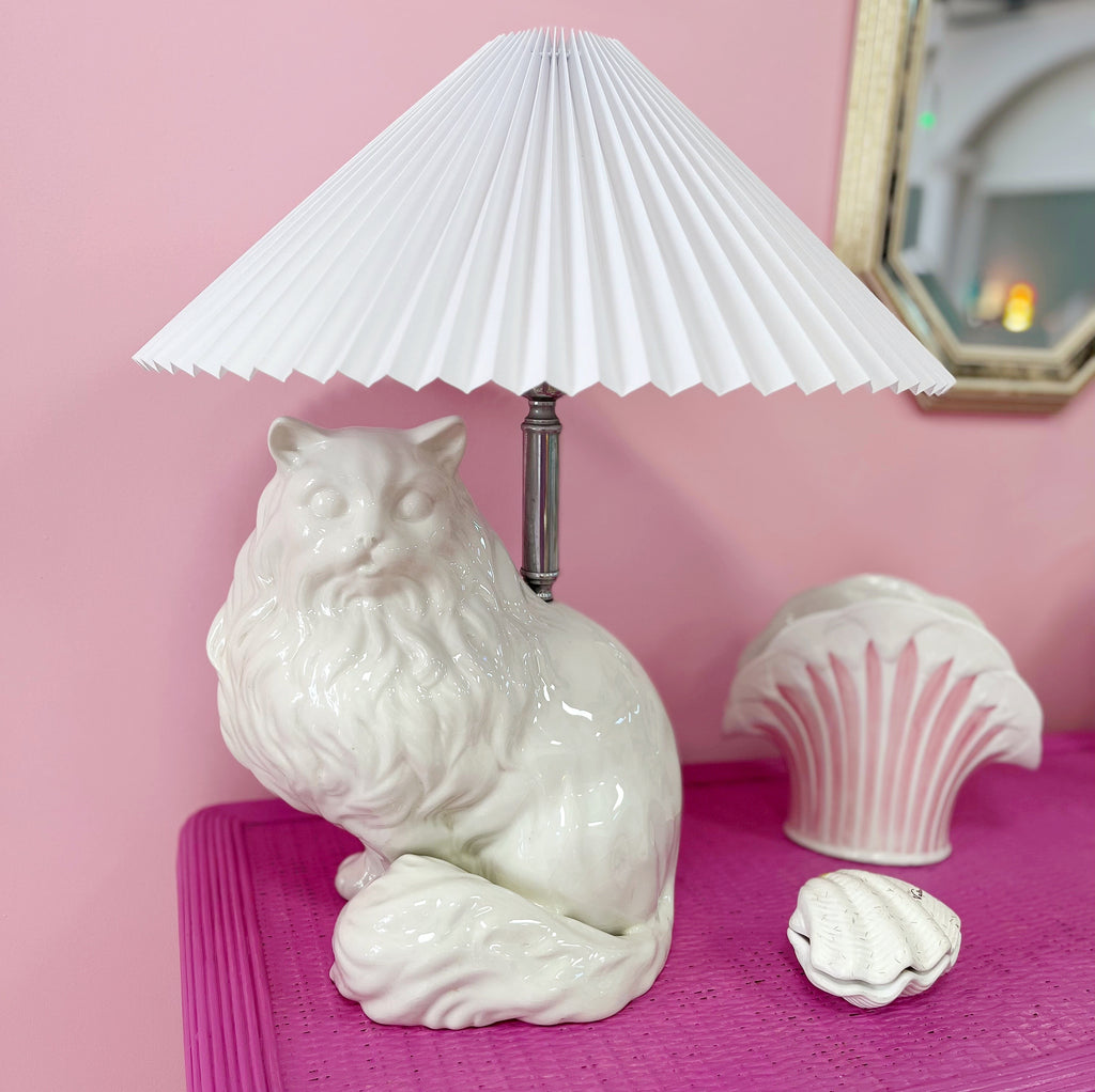 Lampe chat vintage Italy 70s