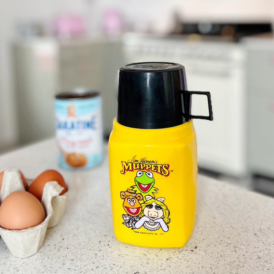 Vintage 90s yellow Muppets thermos