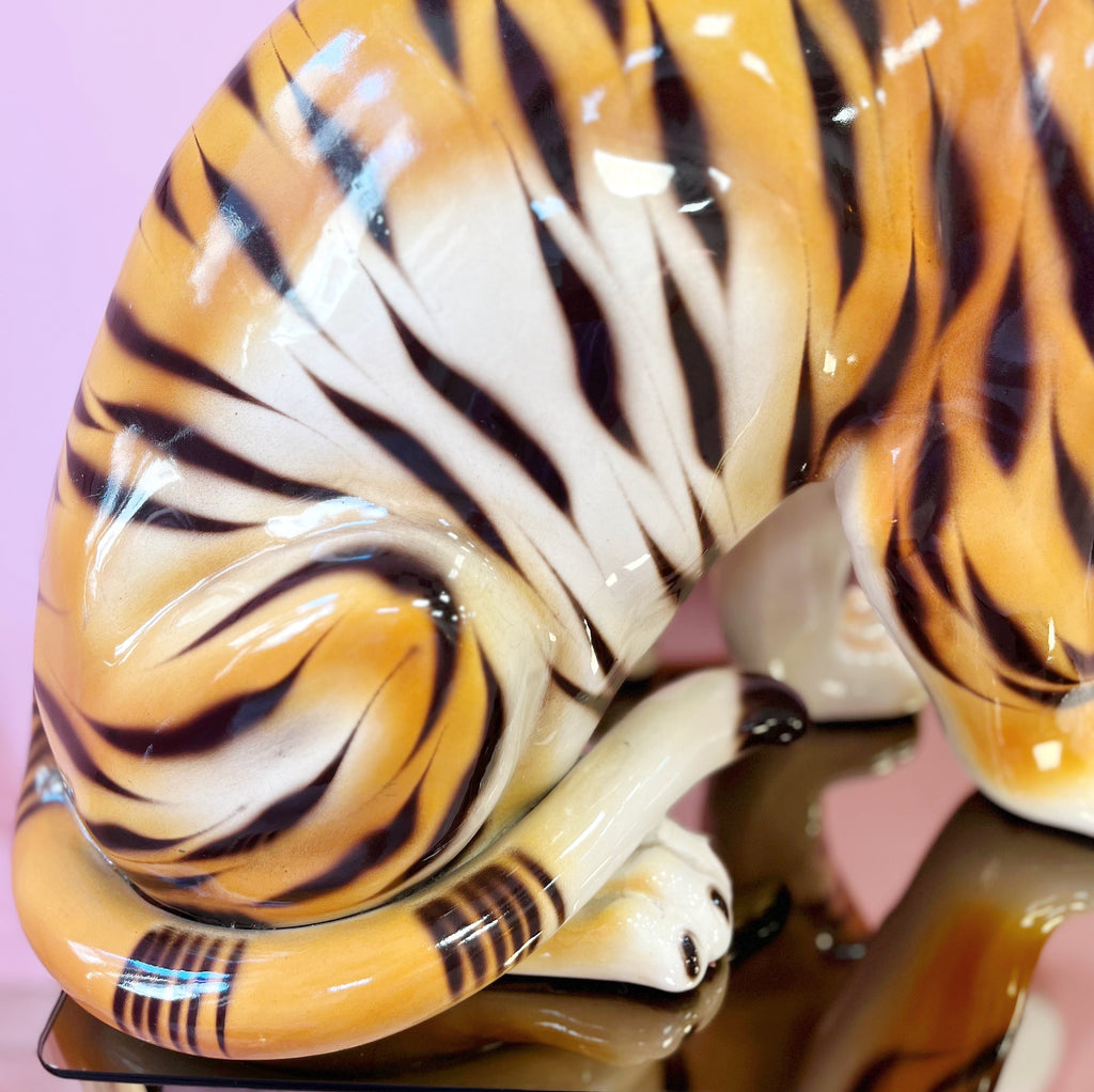 Céramique tigre rugissant vintage