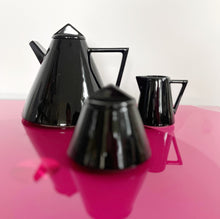 Load image into Gallery viewer, Memphis Design Vintage Black Teapot
