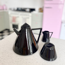 Load image into Gallery viewer, Memphis Design Vintage Black Teapot
