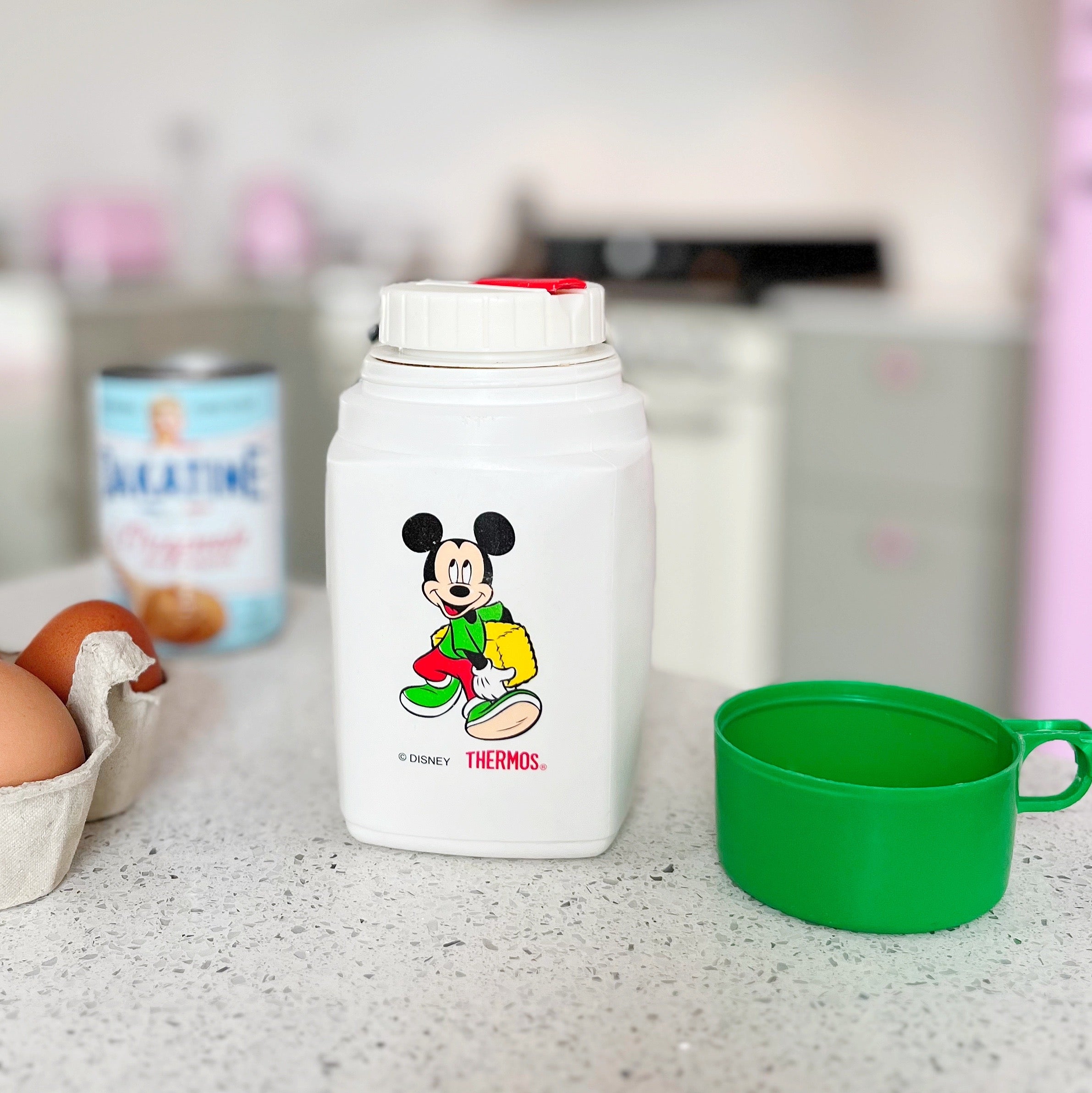 Thermos vintage 90s Mickey vert