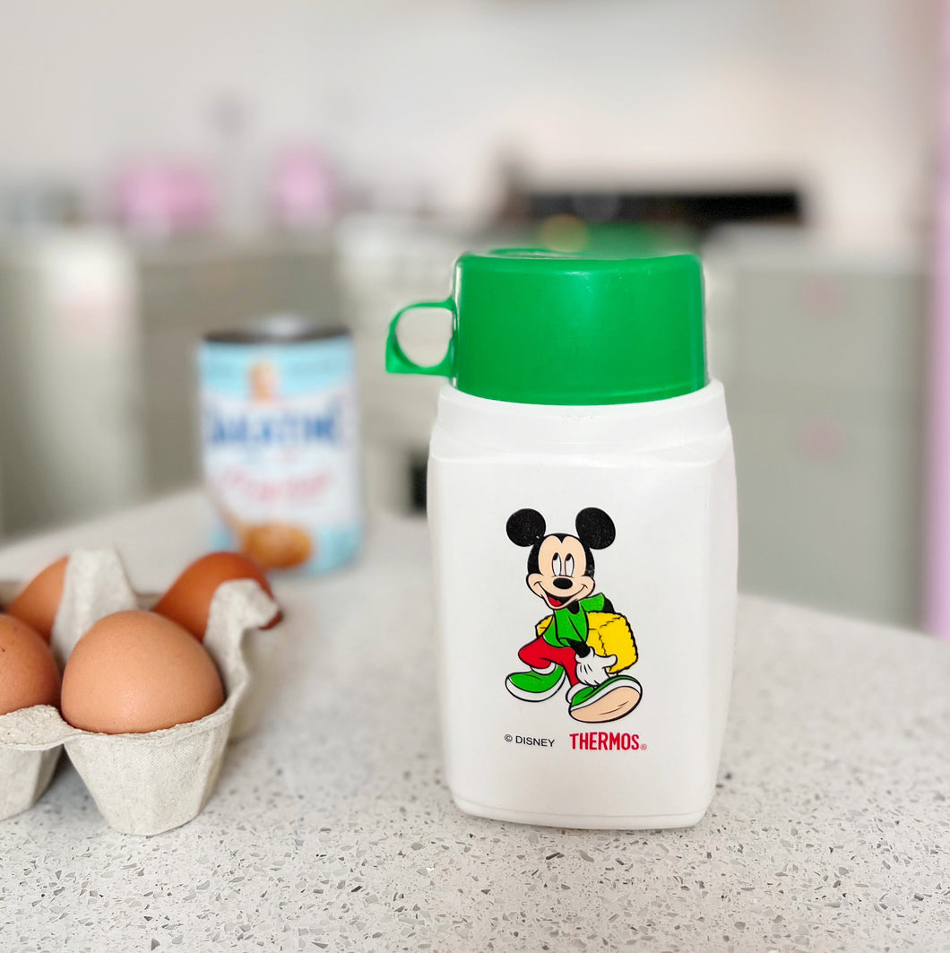 Thermos vintage 90s Mickey vert