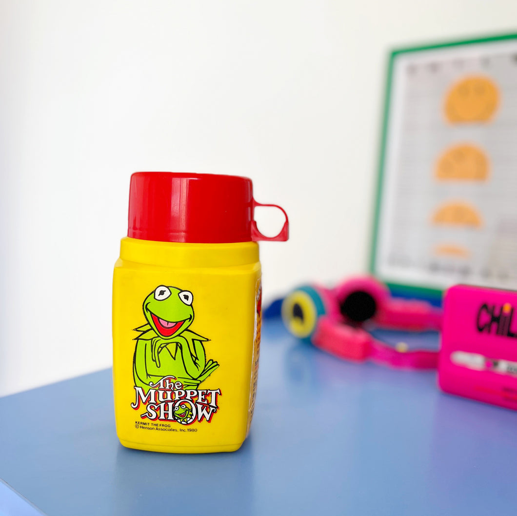 Vintage 90s yellow Muppets thermos