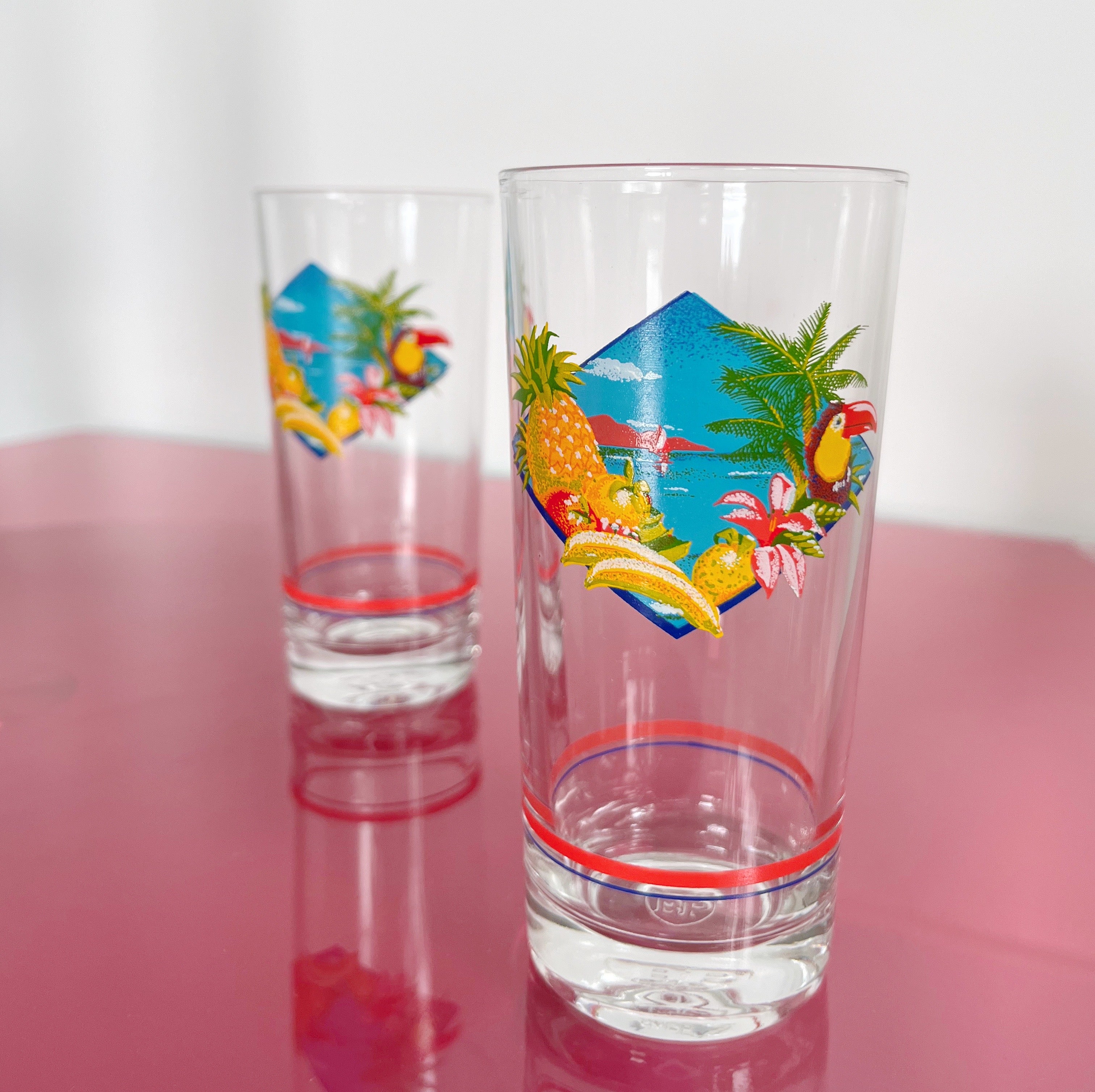 Verres à orangeade tropicaux (x6)