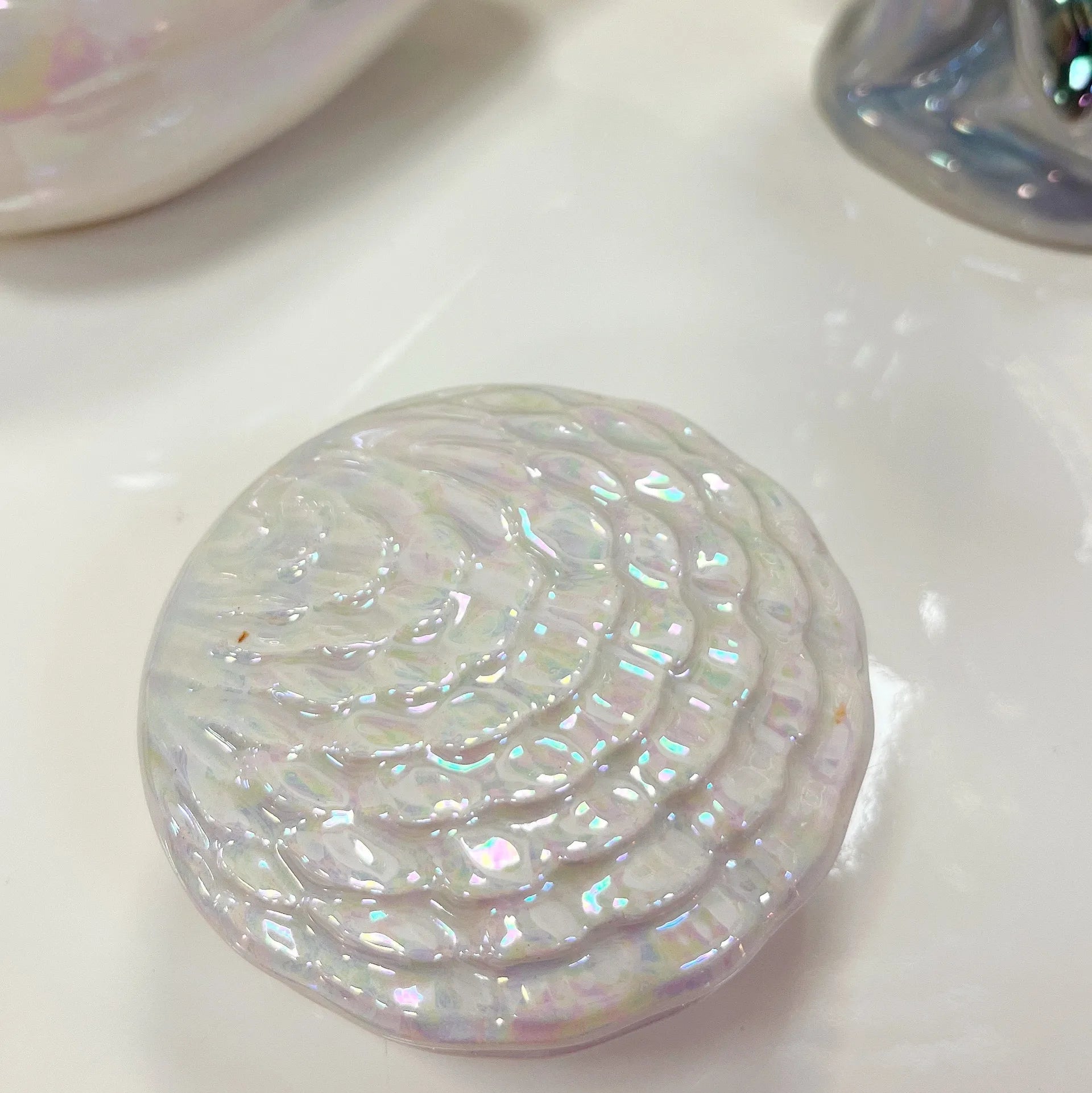 Coffret à bijoux coquillage blanc irisé - Club Barbara