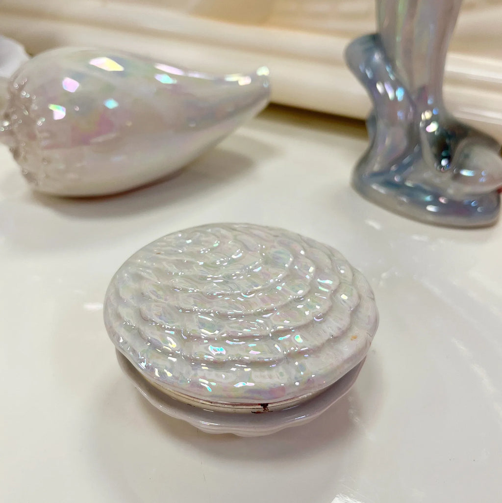 Coffret à bijoux coquillage blanc irisé - Club Barbara
