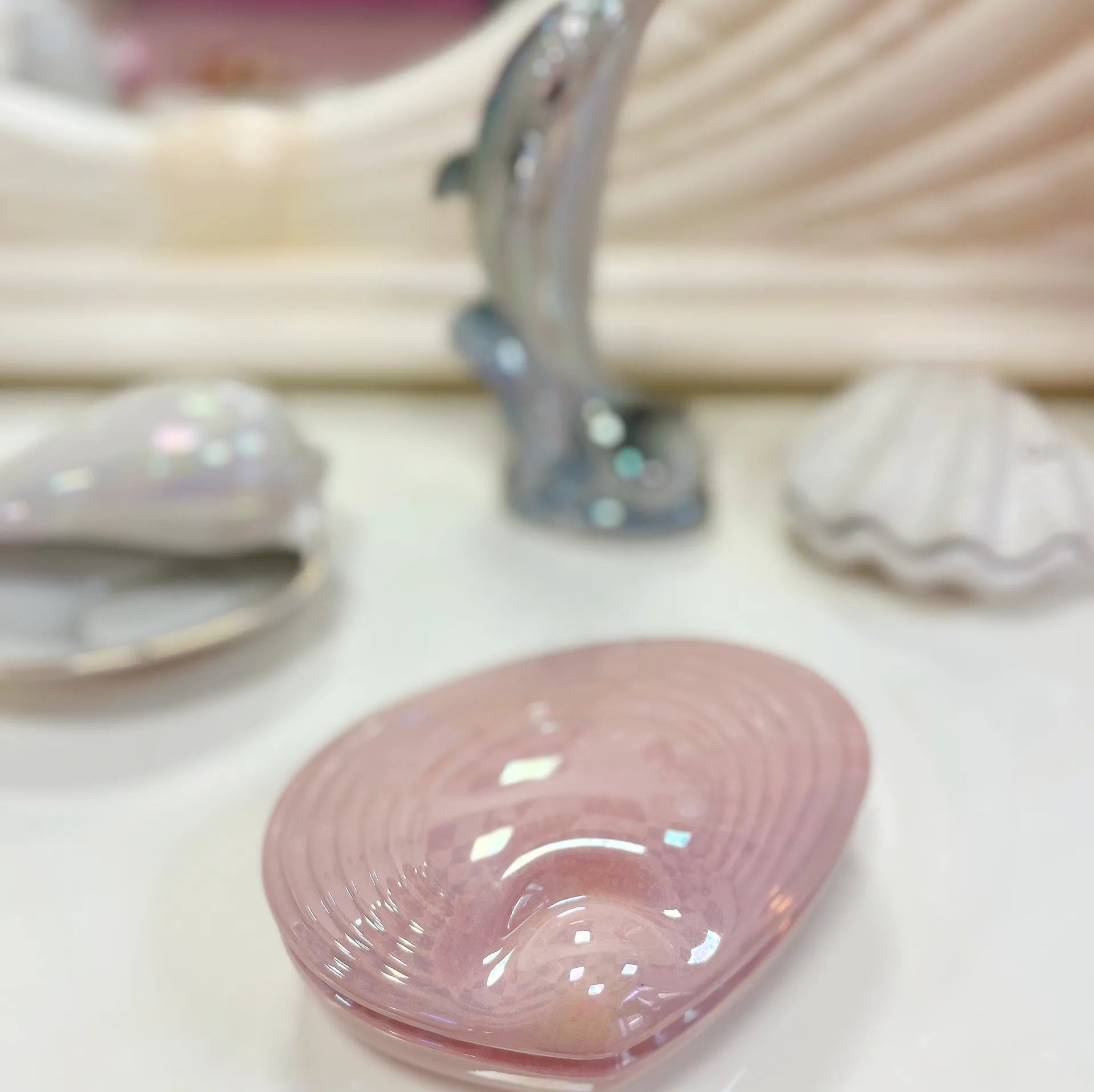 Coffret coquillage rose iridescente grand format - Club Barbara