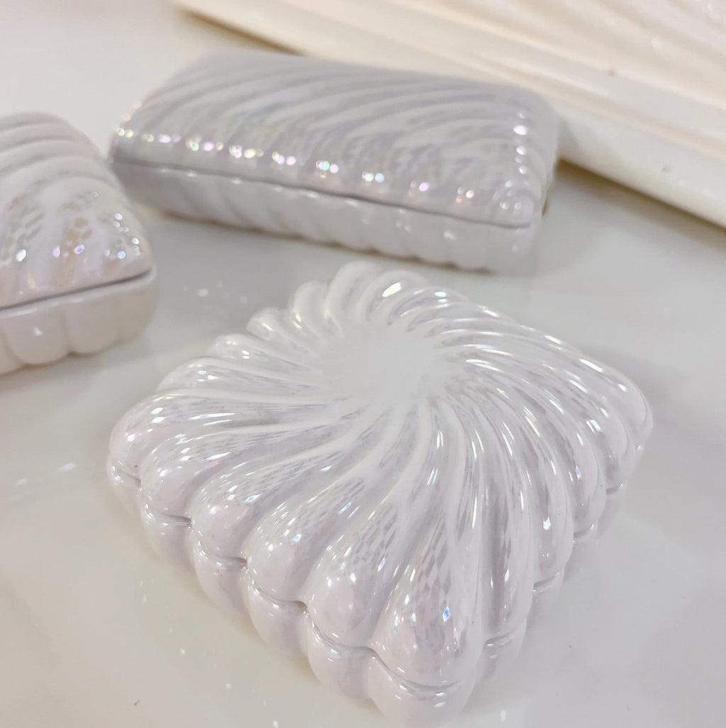 Coffret en céramique iridescente – Petit format - Années 80 - Club Barbara