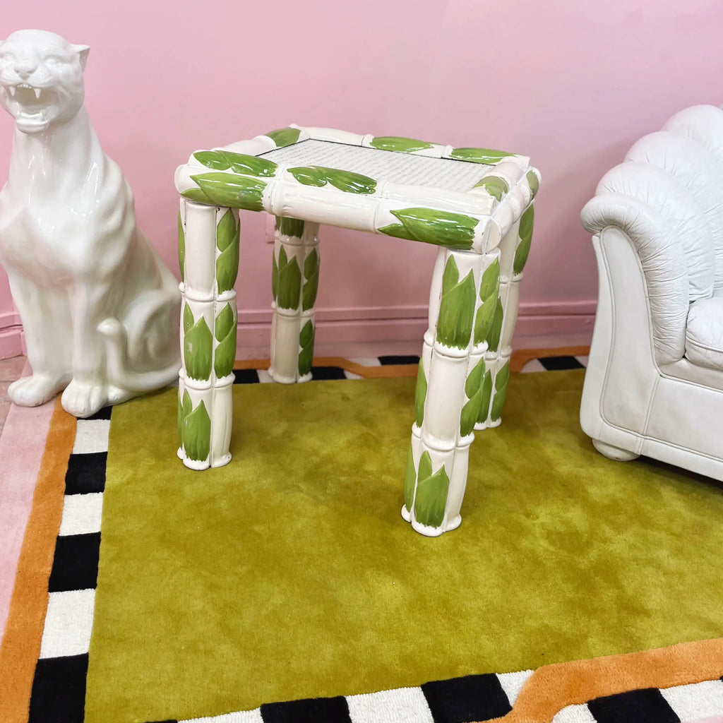 Console céramique bambou, Colin Morrow, Arpex Italie, années 70