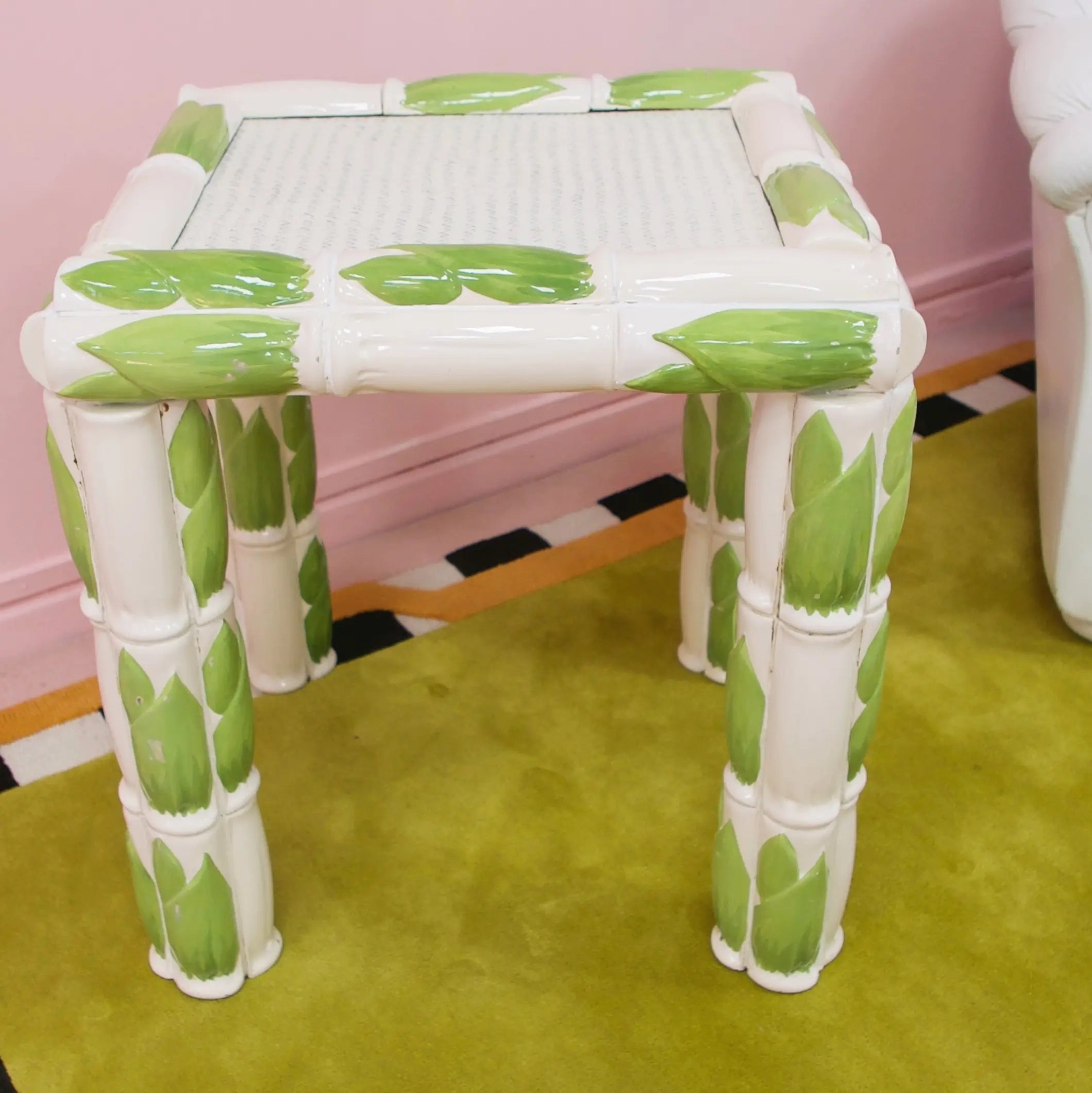 Console céramique bambou, Colin Morrow, Arpex Italie, années 70