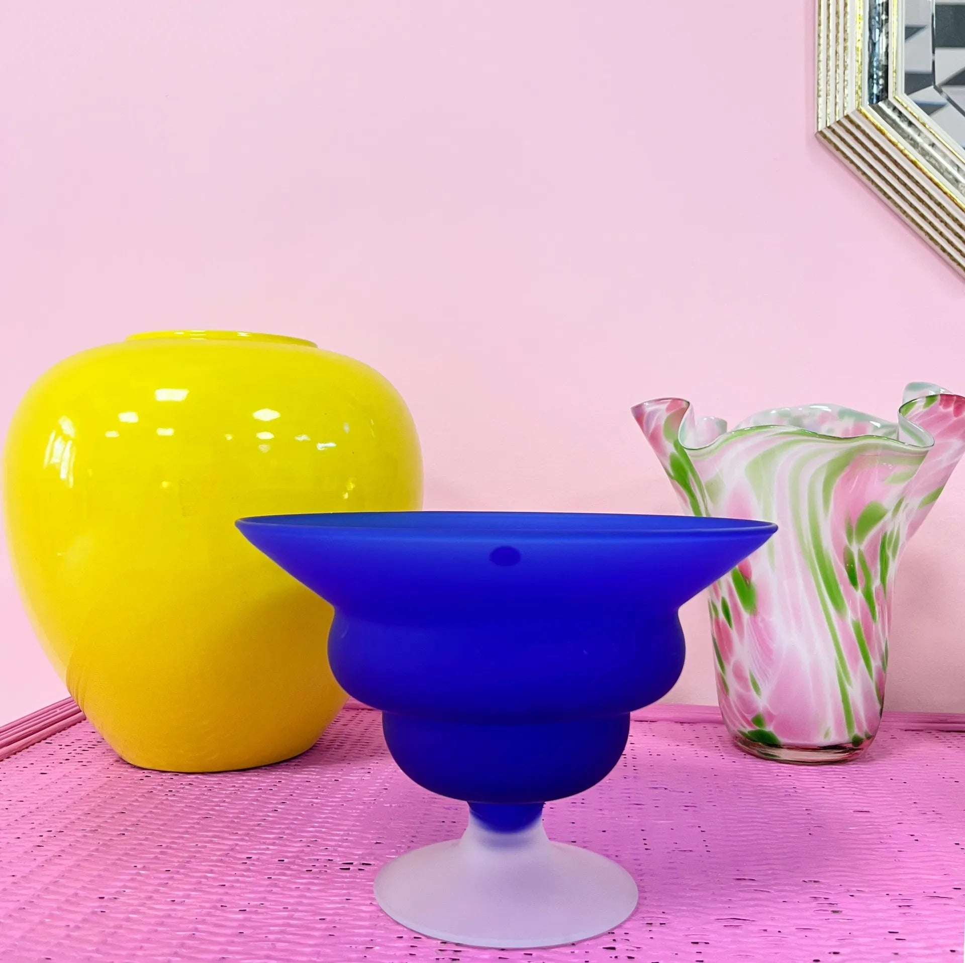 Coupe blue wavy 80s - Club Barbara