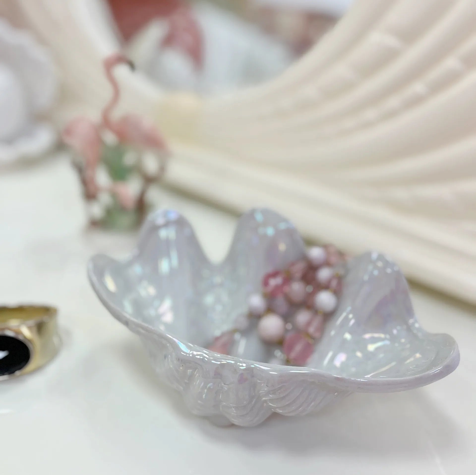 Coupe coquillage en céramique, années 70 - Club Barbara