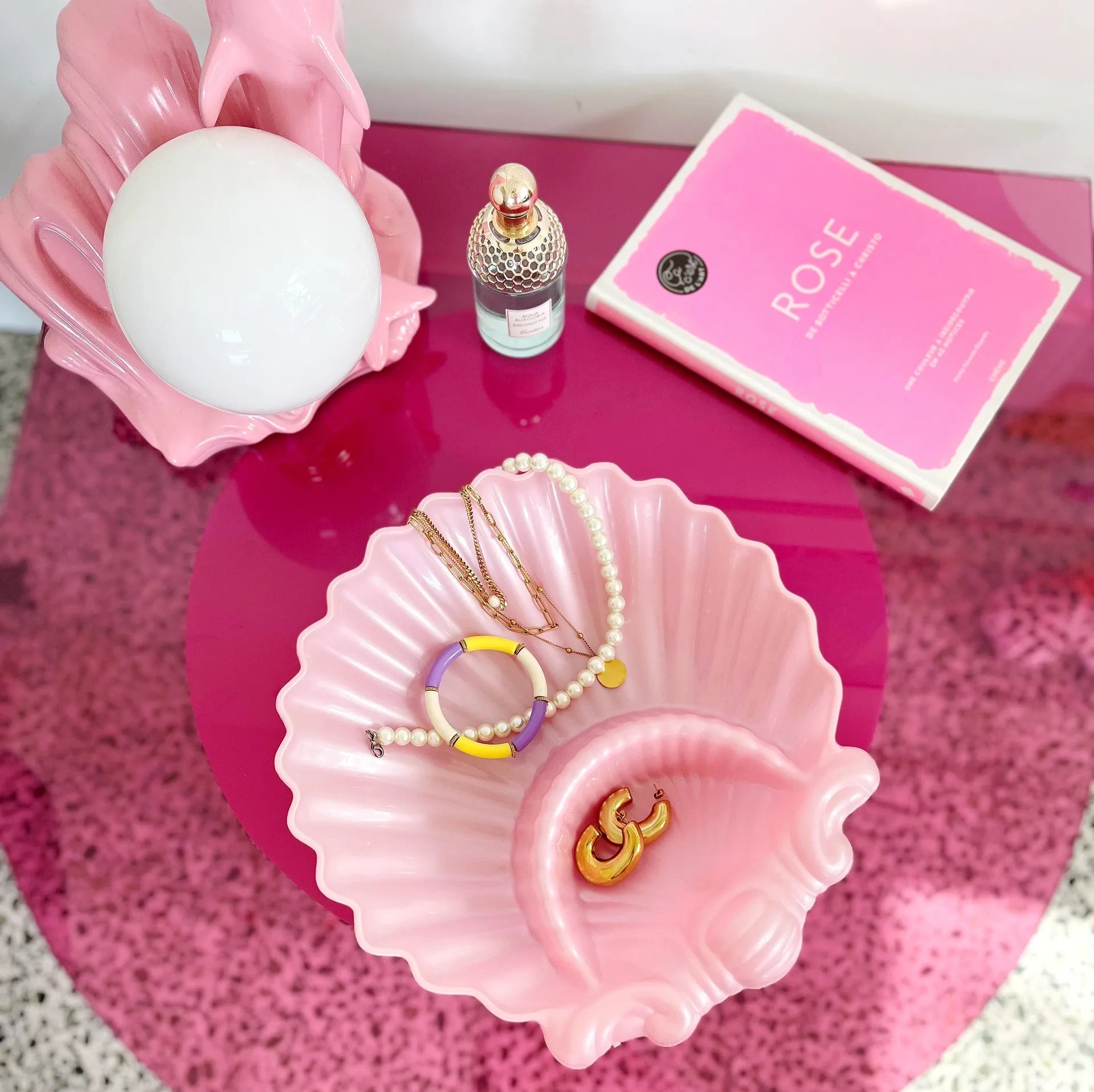 Coupe coquillage rose vintage made in Italy - Club Barbara