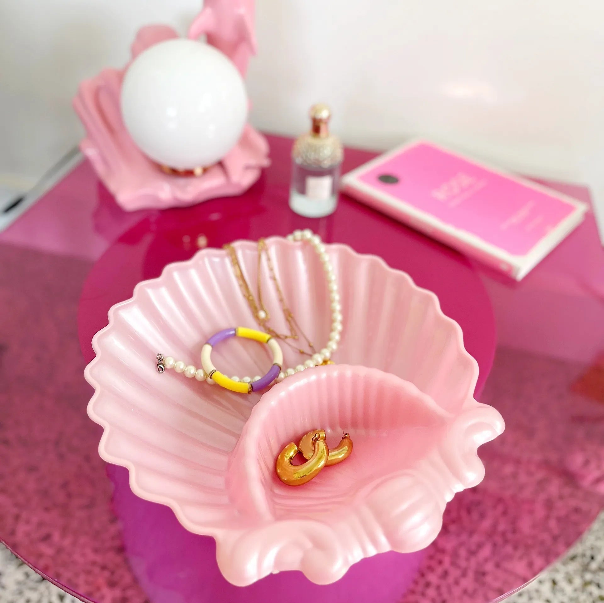 Coupe coquillage rose vintage made in Italy - Club Barbara