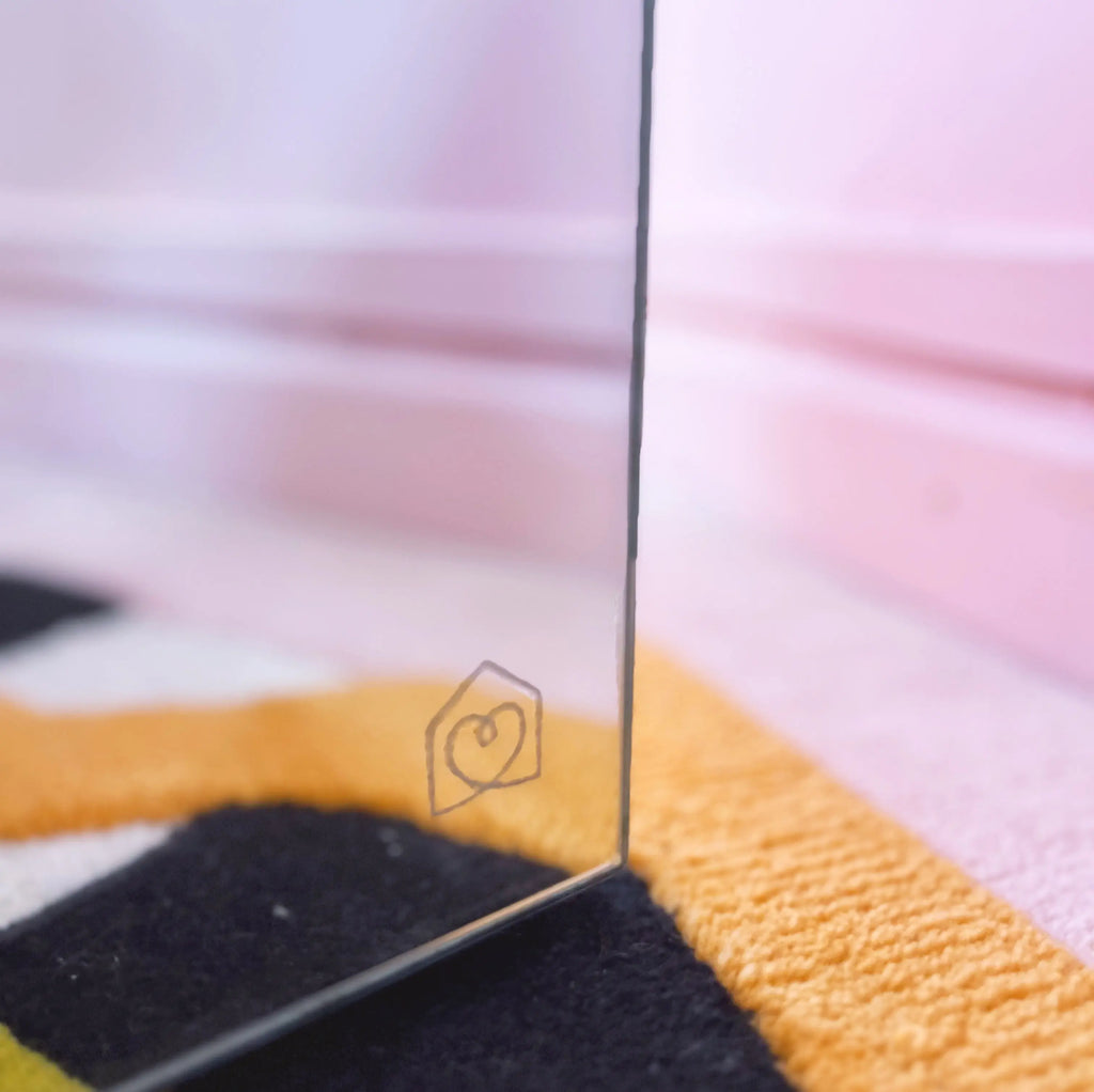 Cube sellette miroir Habitat, années 2000