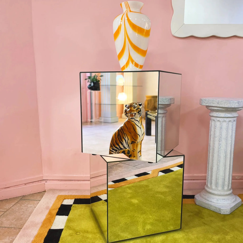 Cube sellette miroir Habitat, années 2000 - Club Barbara