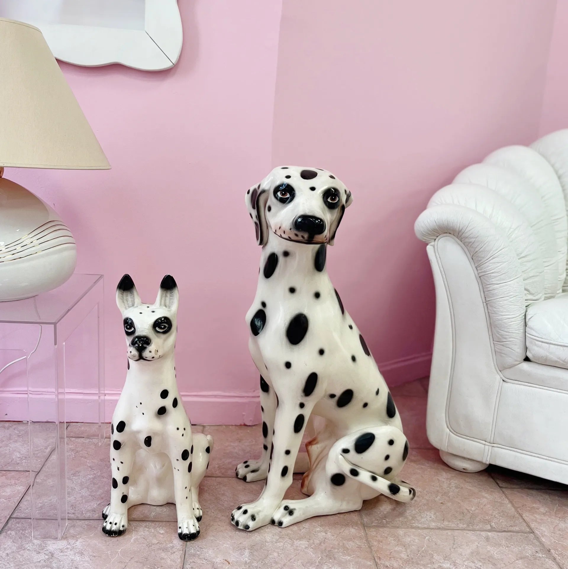 Dalmatien en céramique grande taille, années 70 - Club Barbara