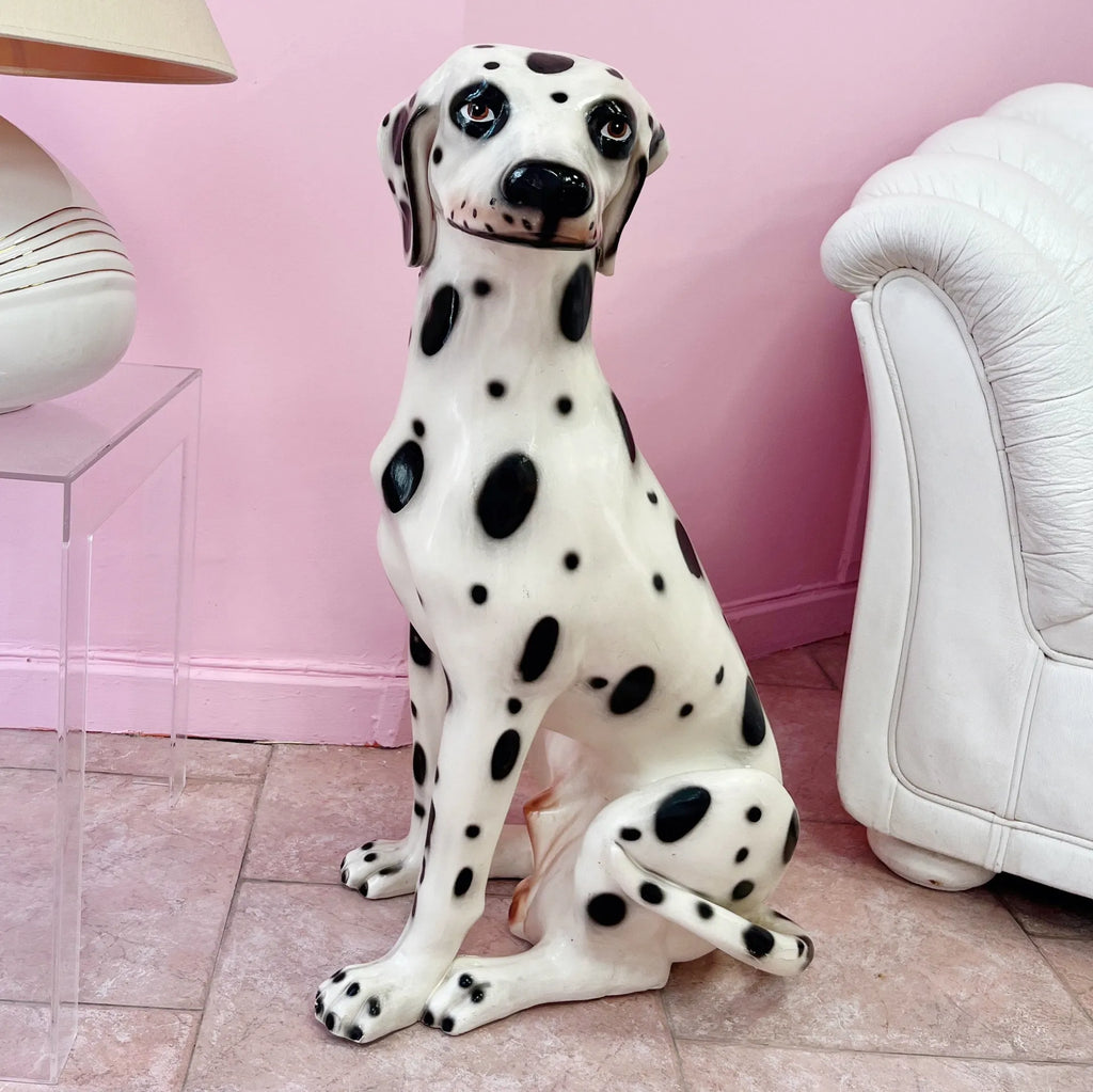Dalmatien en céramique grande taille, années 70 - Club Barbara