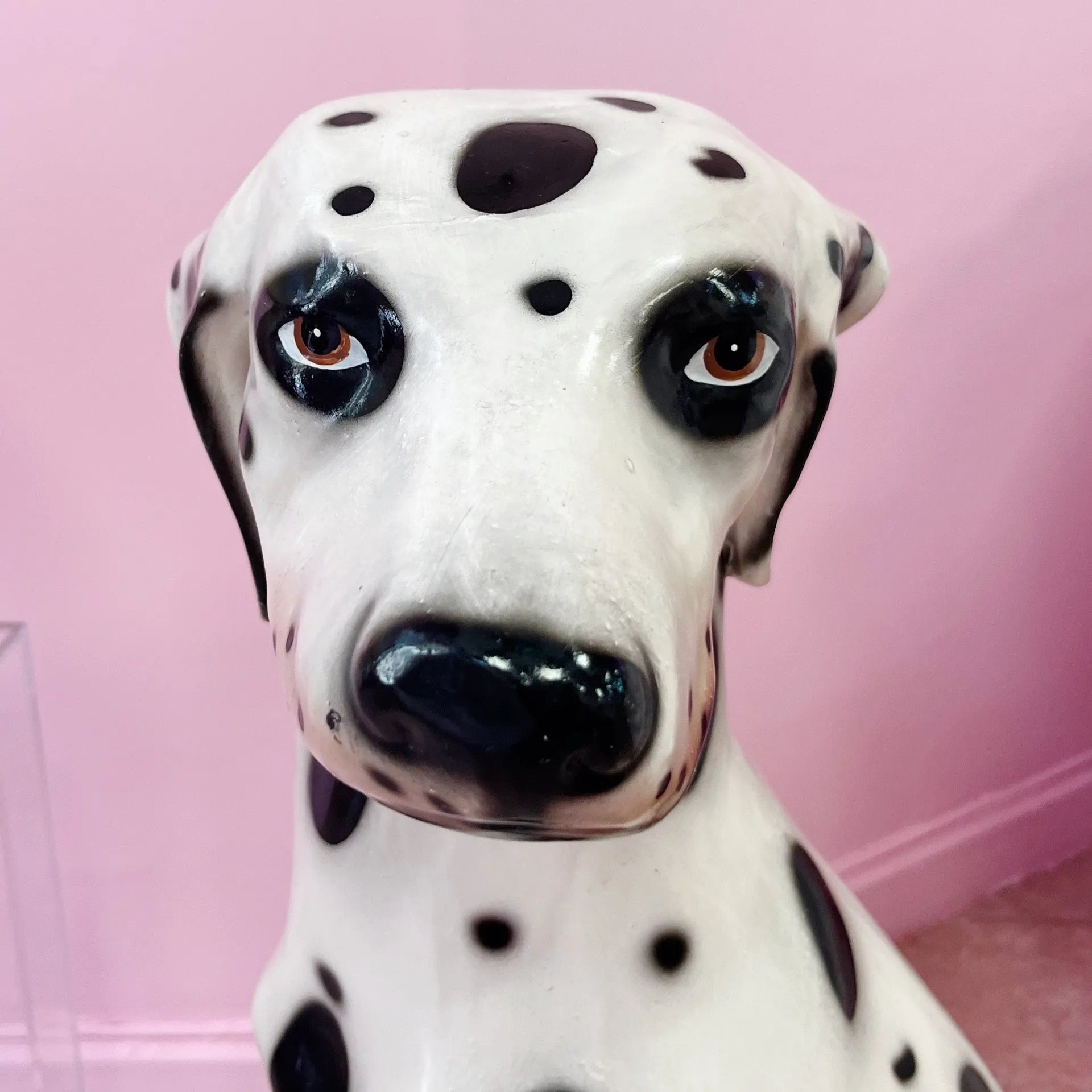 Dalmatien en céramique grande taille, années 70 - Club Barbara
