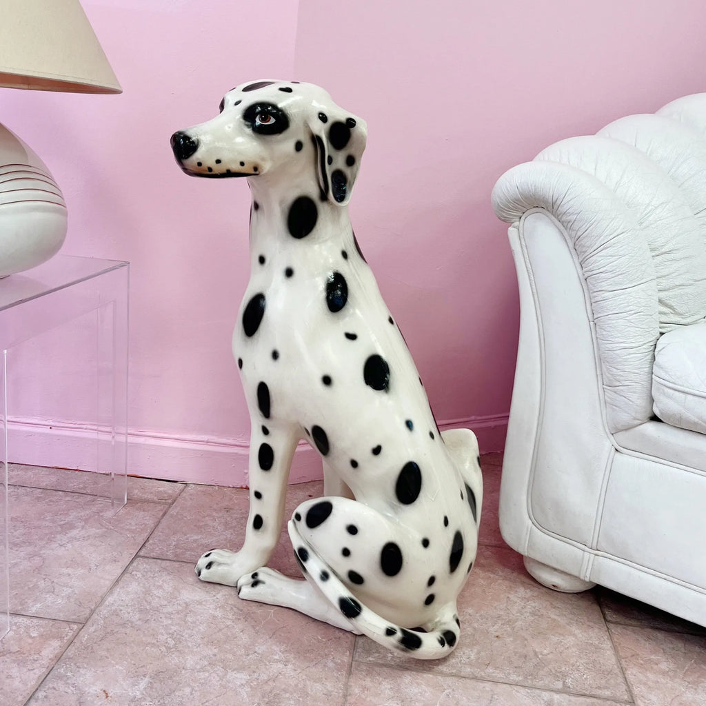 Dalmatien en céramique grande taille, années 70 - Club Barbara