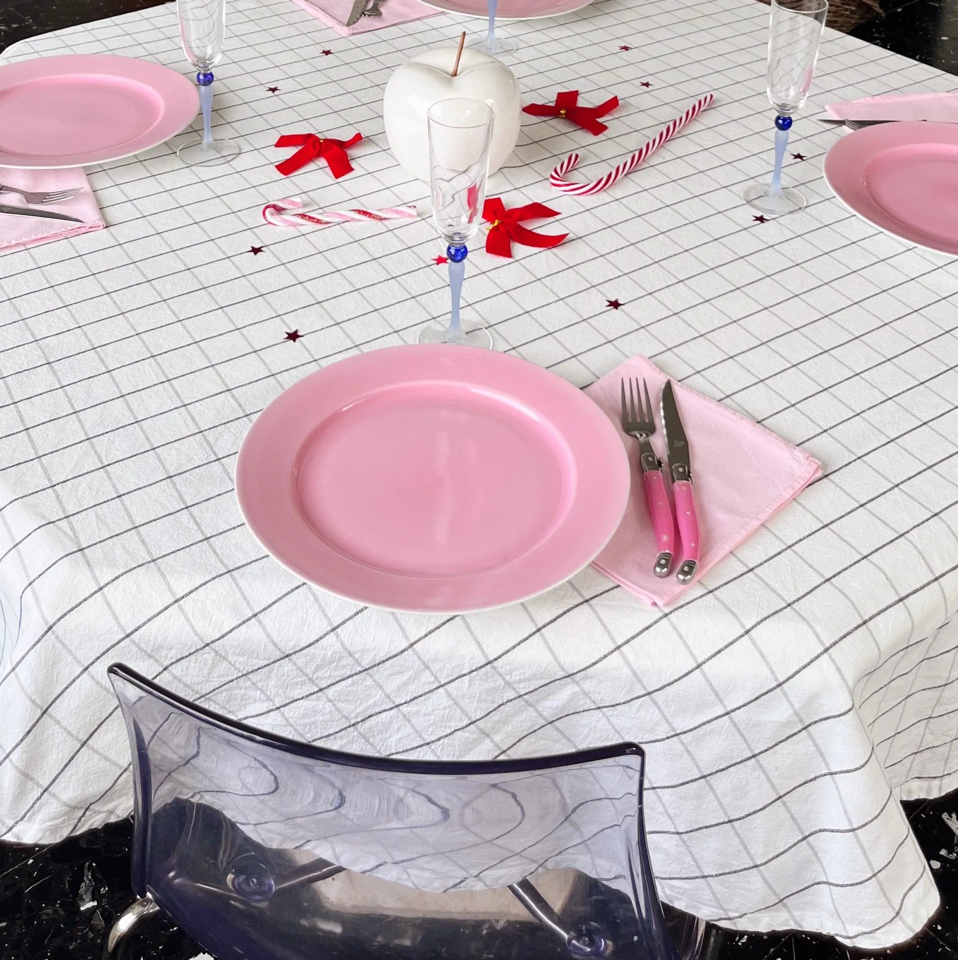 Ensemble de 6 assiettes en porcelaine Bareuther Bavaria, rose dégradé, vintage années 80 - Club Barbara