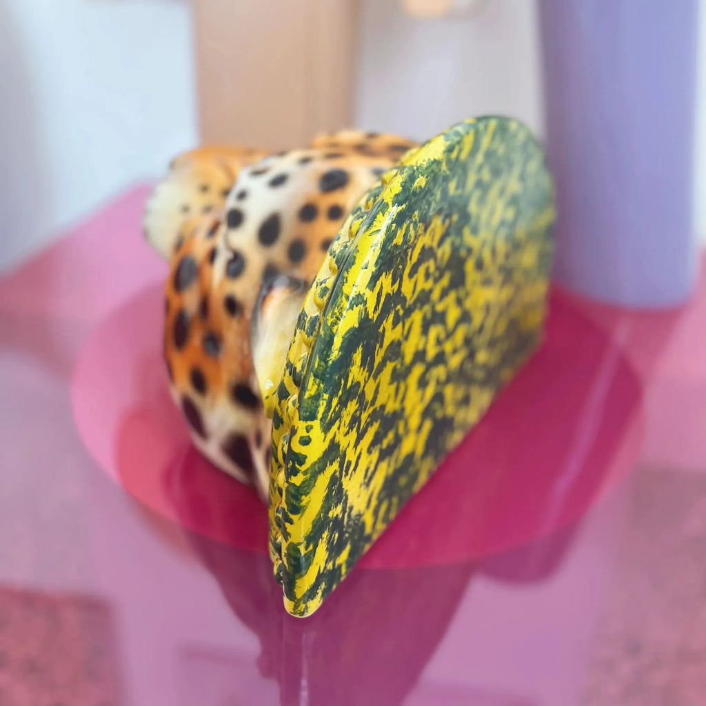 Étagère murale léopard en céramique émaillée, Made in Italy - Club Barbara