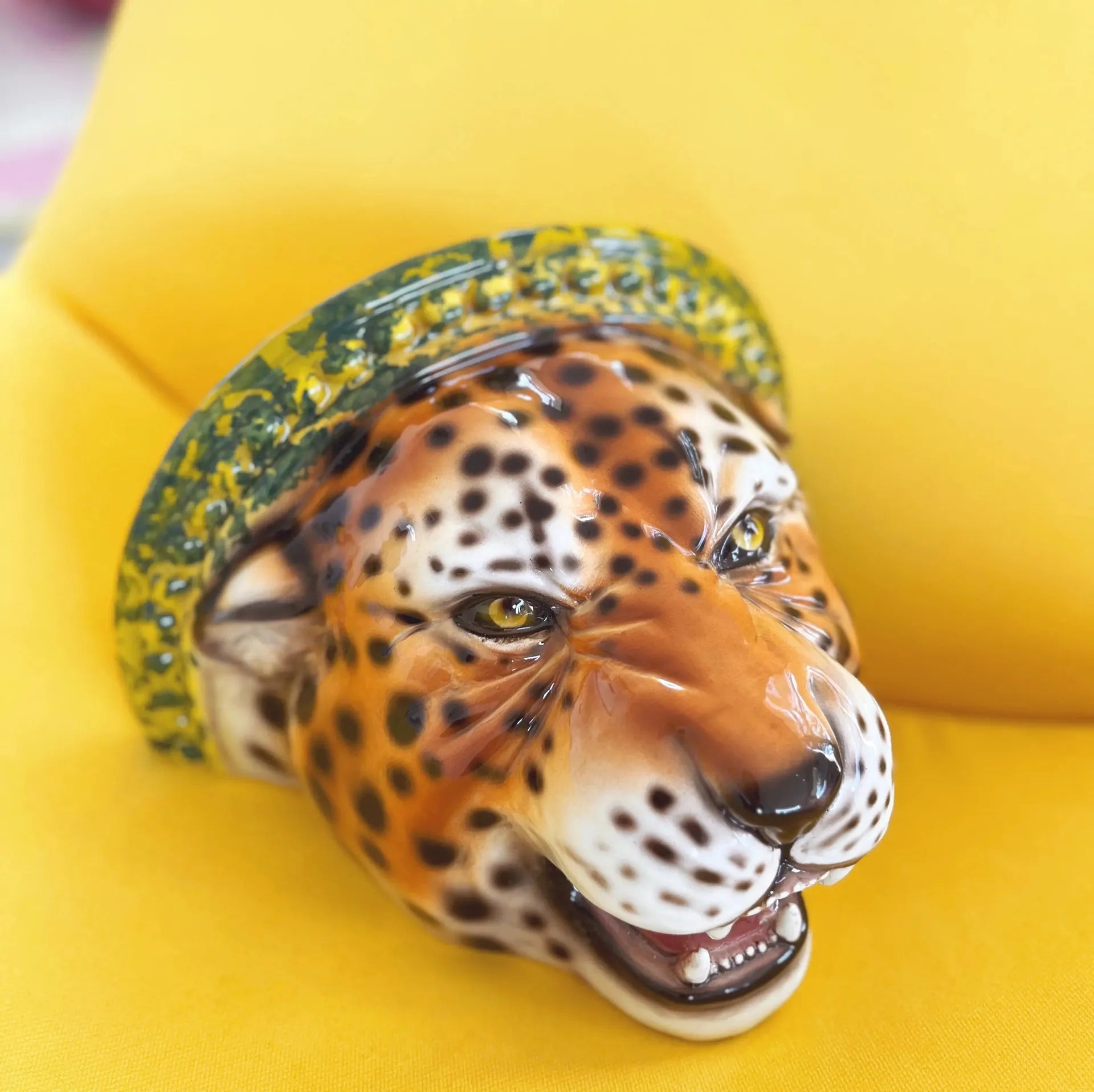 Étagère murale léopard en céramique émaillée, Made in Italy - Club Barbara
