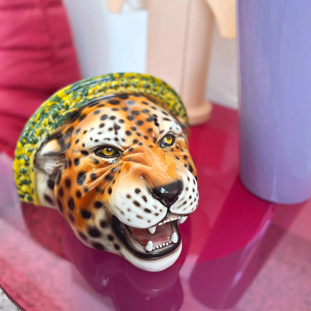 Étagère murale léopard en céramique émaillée, Made in Italy - Club Barbara