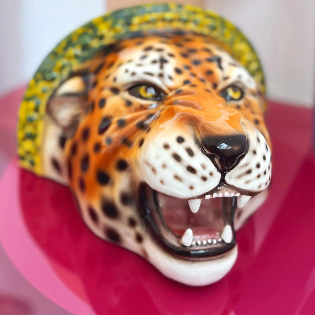 Étagère murale léopard en céramique émaillée, Made in Italy - Club Barbara