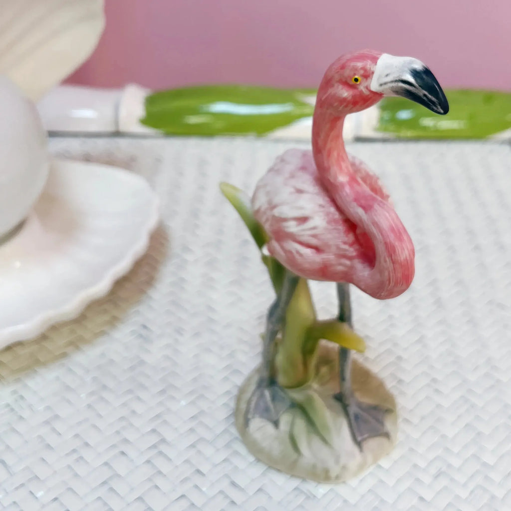 Flamant rose Goebel en porcelaine signée, 1979 - Club Barbara