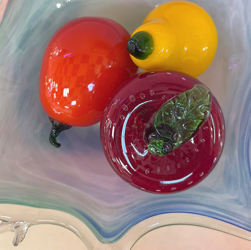 Trio de fruits en verre vintage italie, Club Barbara
