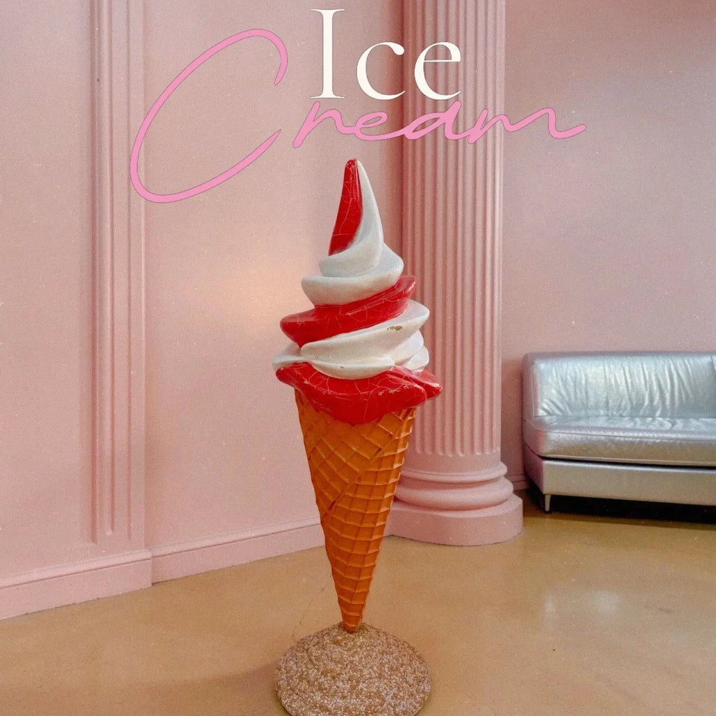 Sculpture cornet de glace à l’Italienne, objet publicitaire vintage