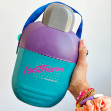 Load image into Gallery viewer, Large green and purple insulated bottle from 1992
