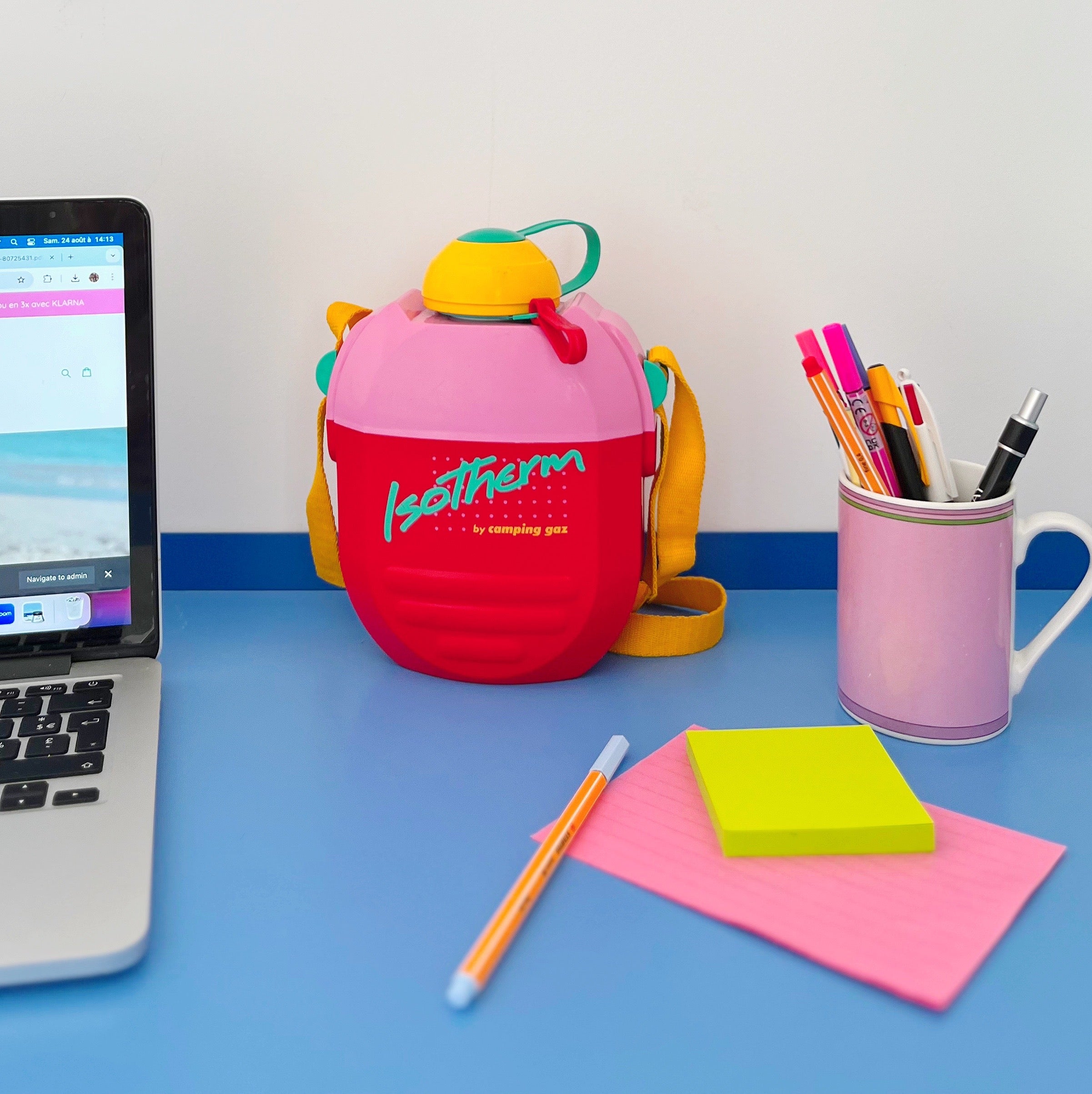 Gourde isotherme vintage 1990 disponible en plusieurs coloris