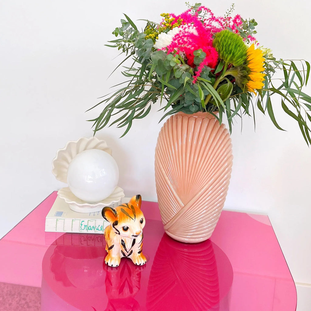 Grand vase Anchor Hocking 80’s corail - Club Barbara
