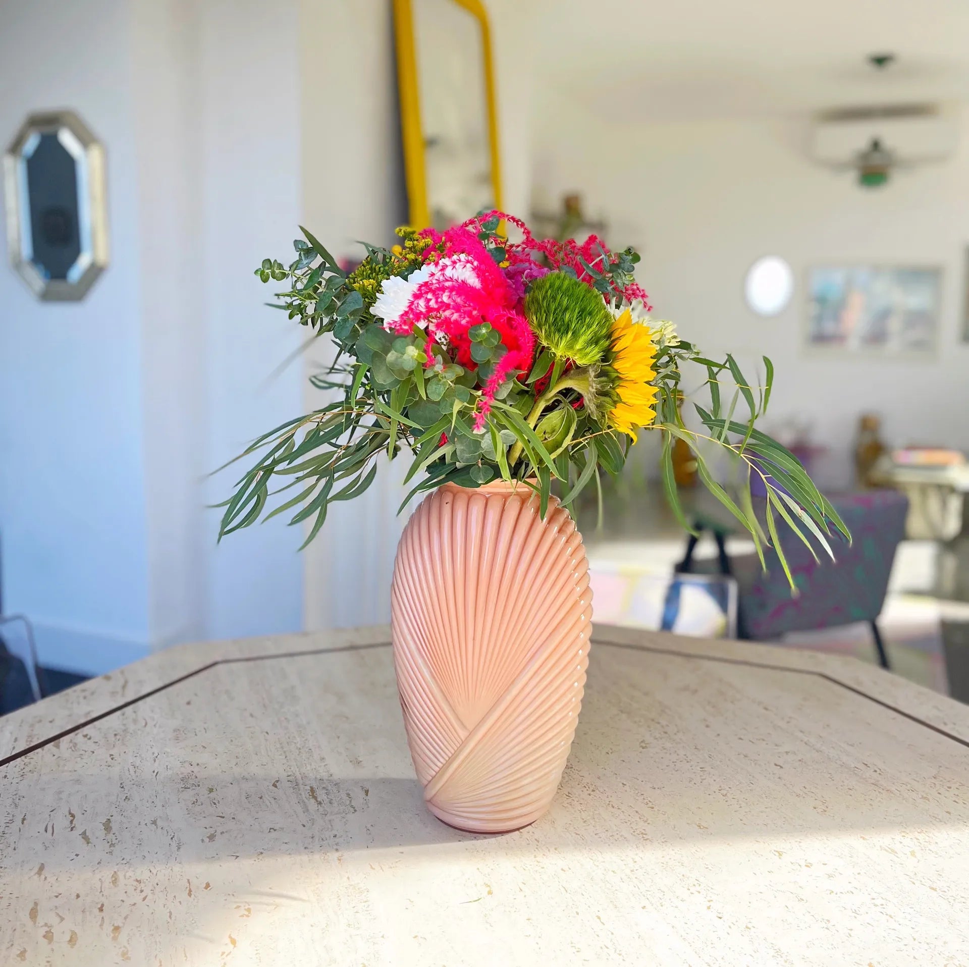 Grand vase Anchor Hocking 80’s corail - Club Barbara
