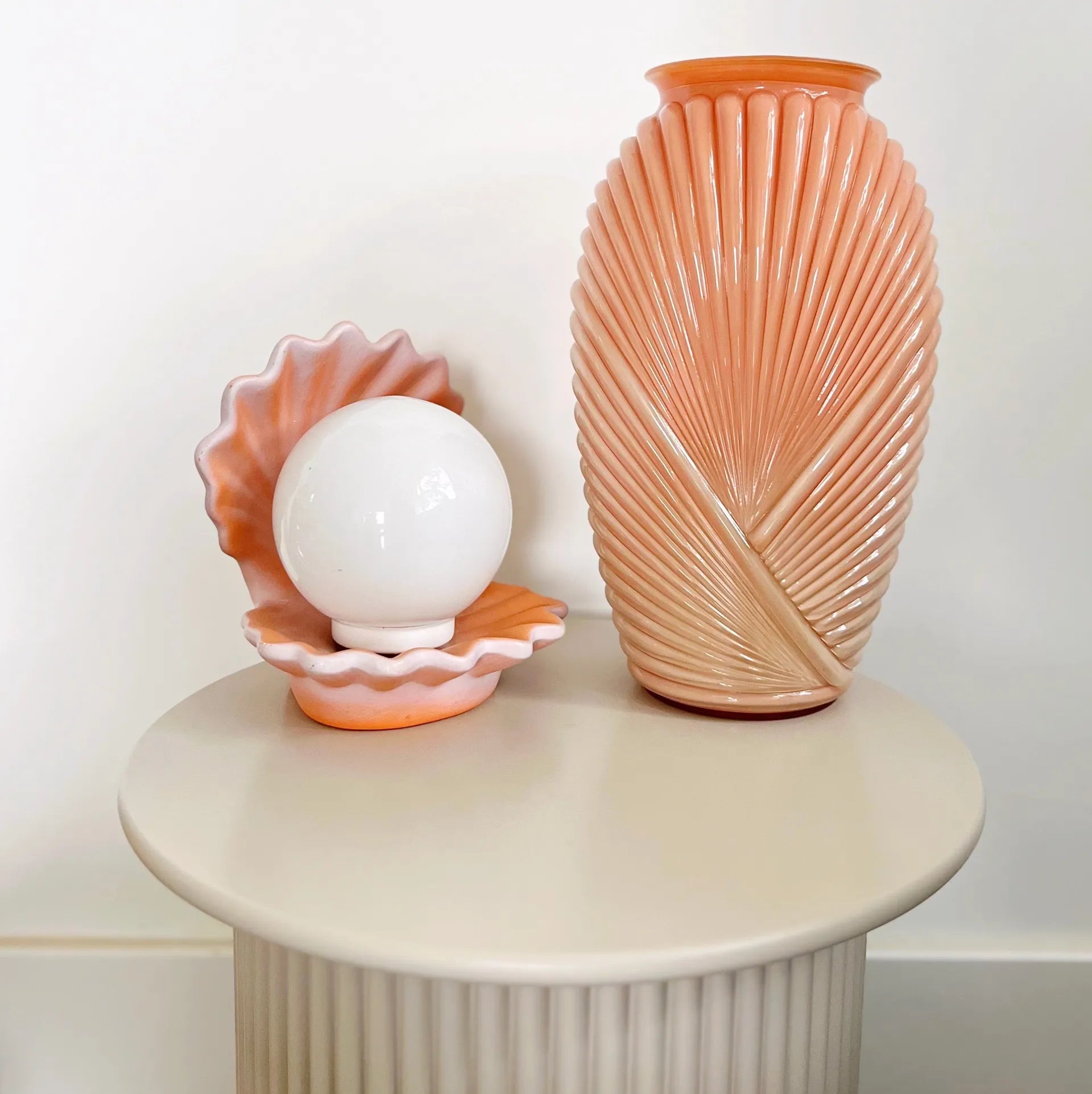 Grand vase Anchor Hocking 80’s corail - Club Barbara