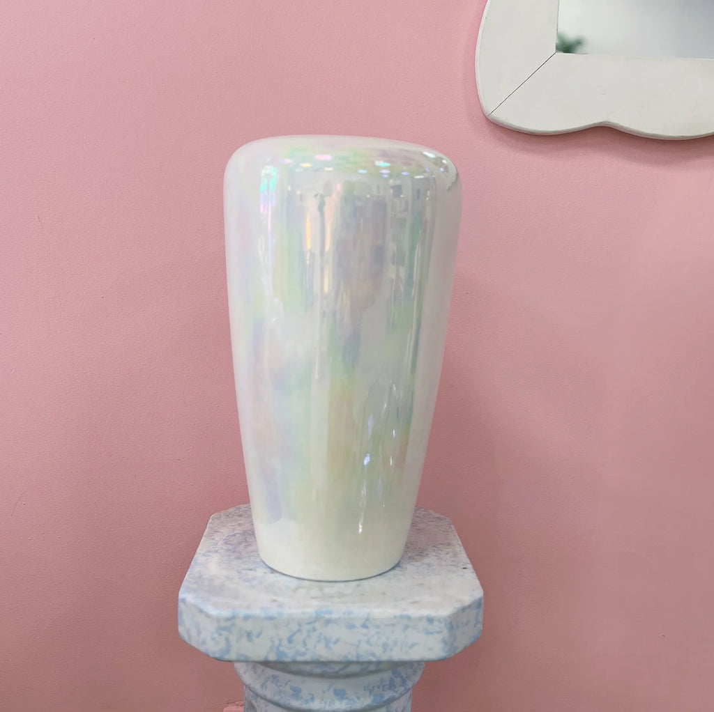 Grand vase en céramique iridescente, Années 80 - Club Barbara