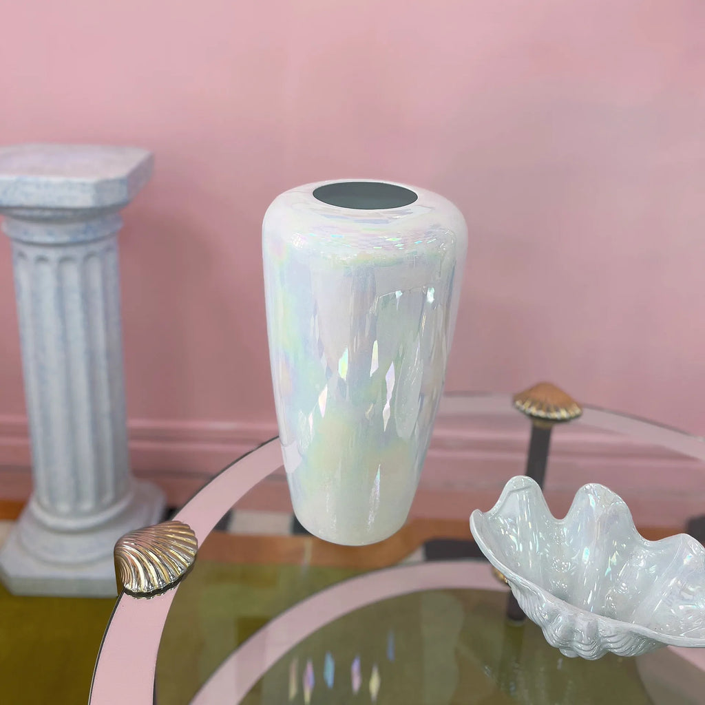 Grand vase en céramique iridescente, Années 80 - Club Barbara