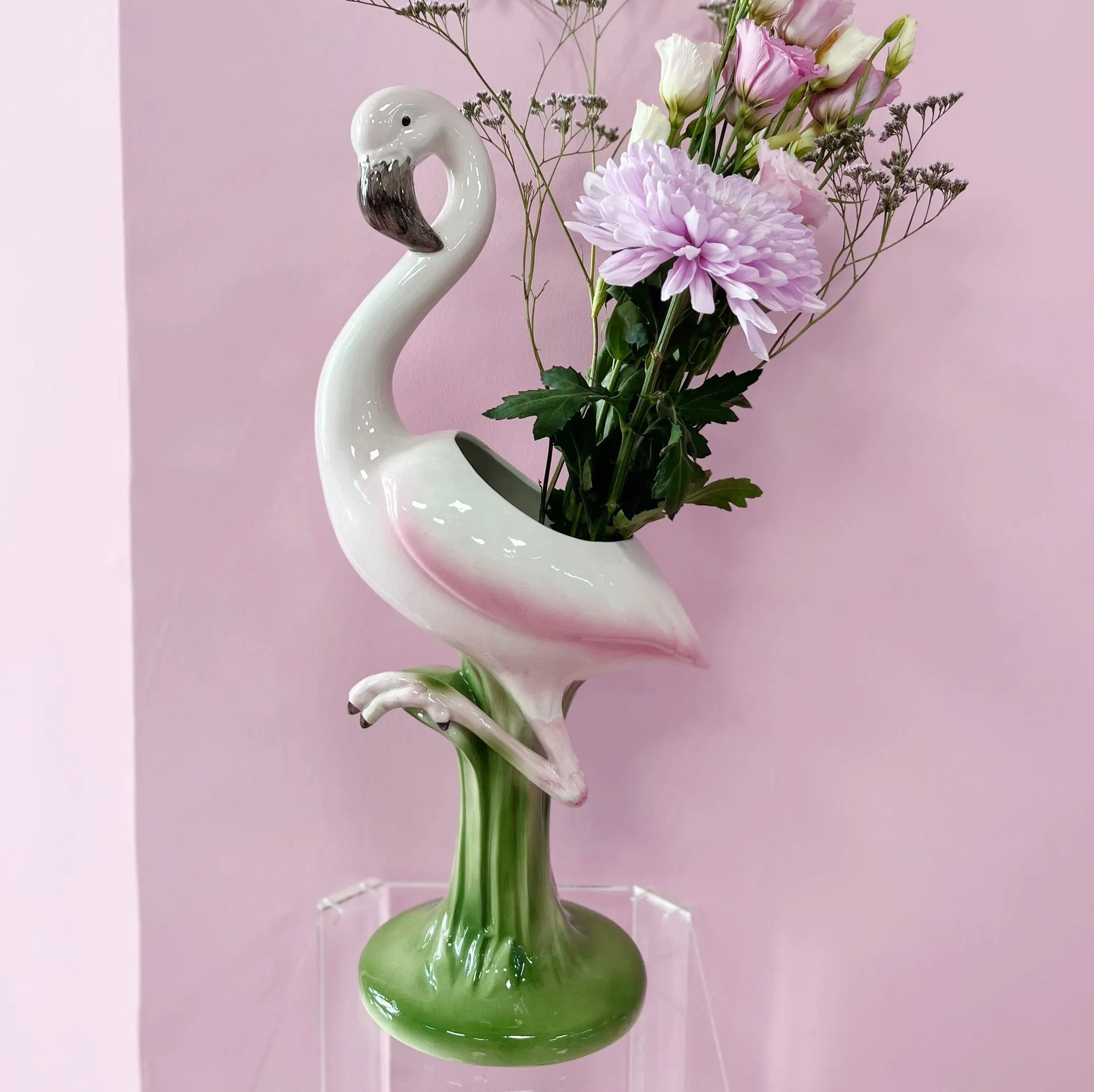 Grand vase flamant rose - Club Barbara