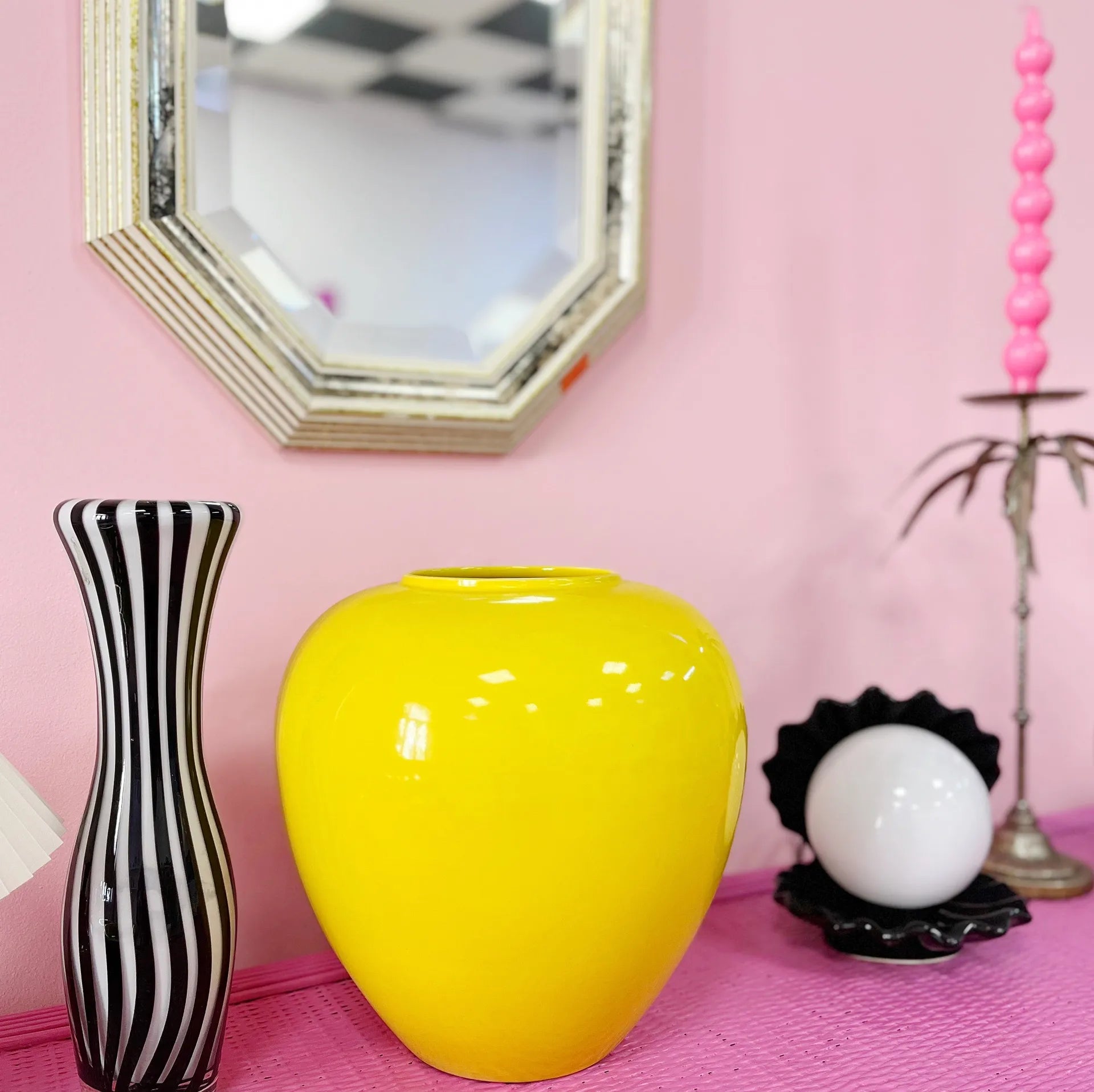 Grand vase jaune Niderviller - Club Barbara