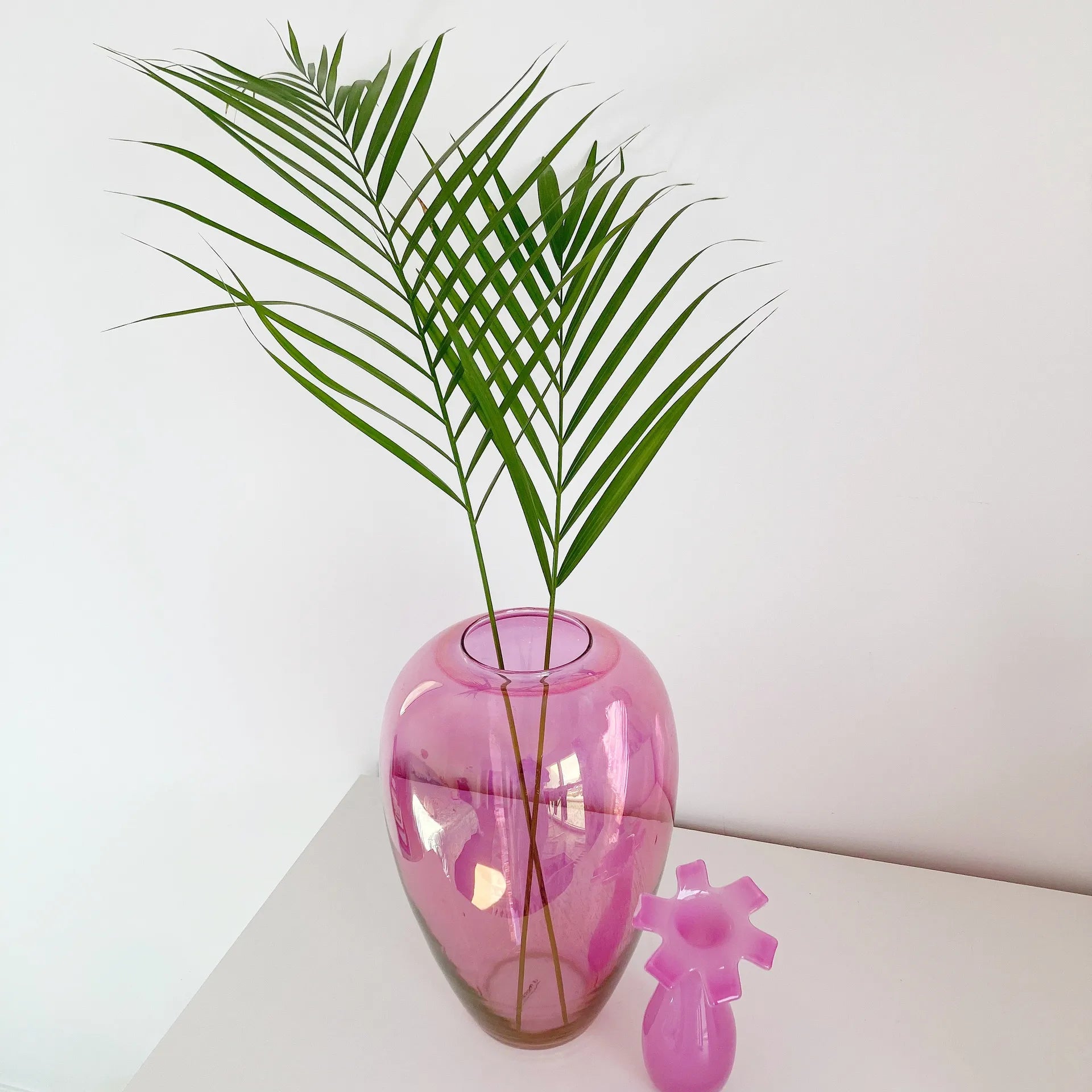 Grand vase rose iridescent - Club Barbara
