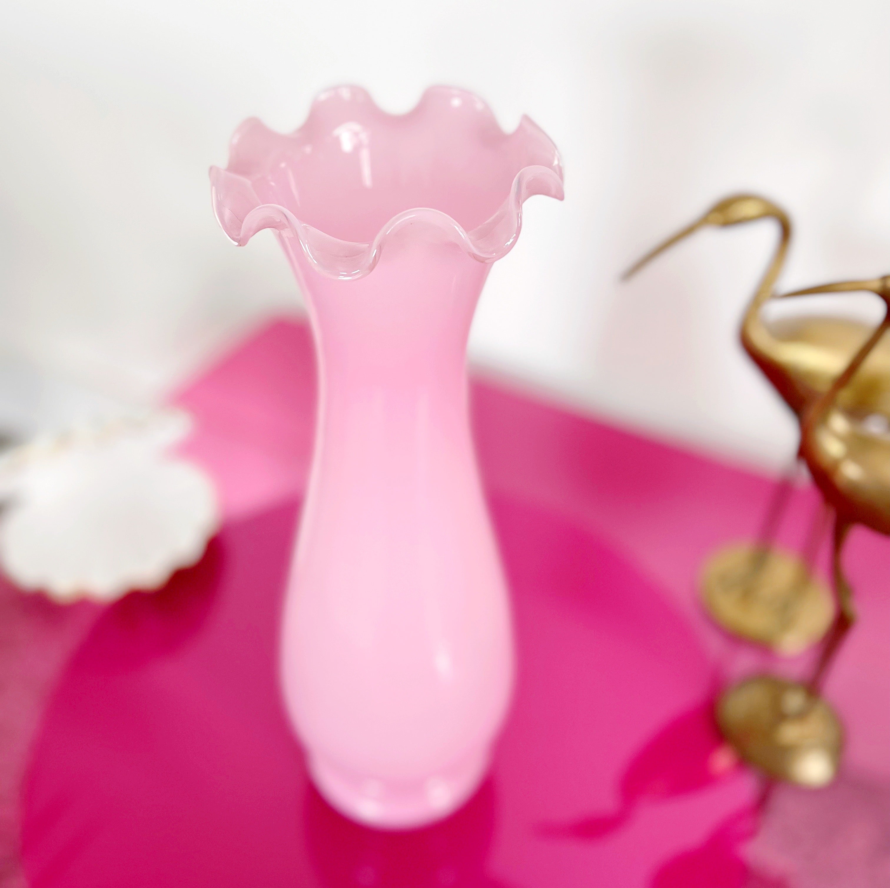 Vintage rose corolla vase