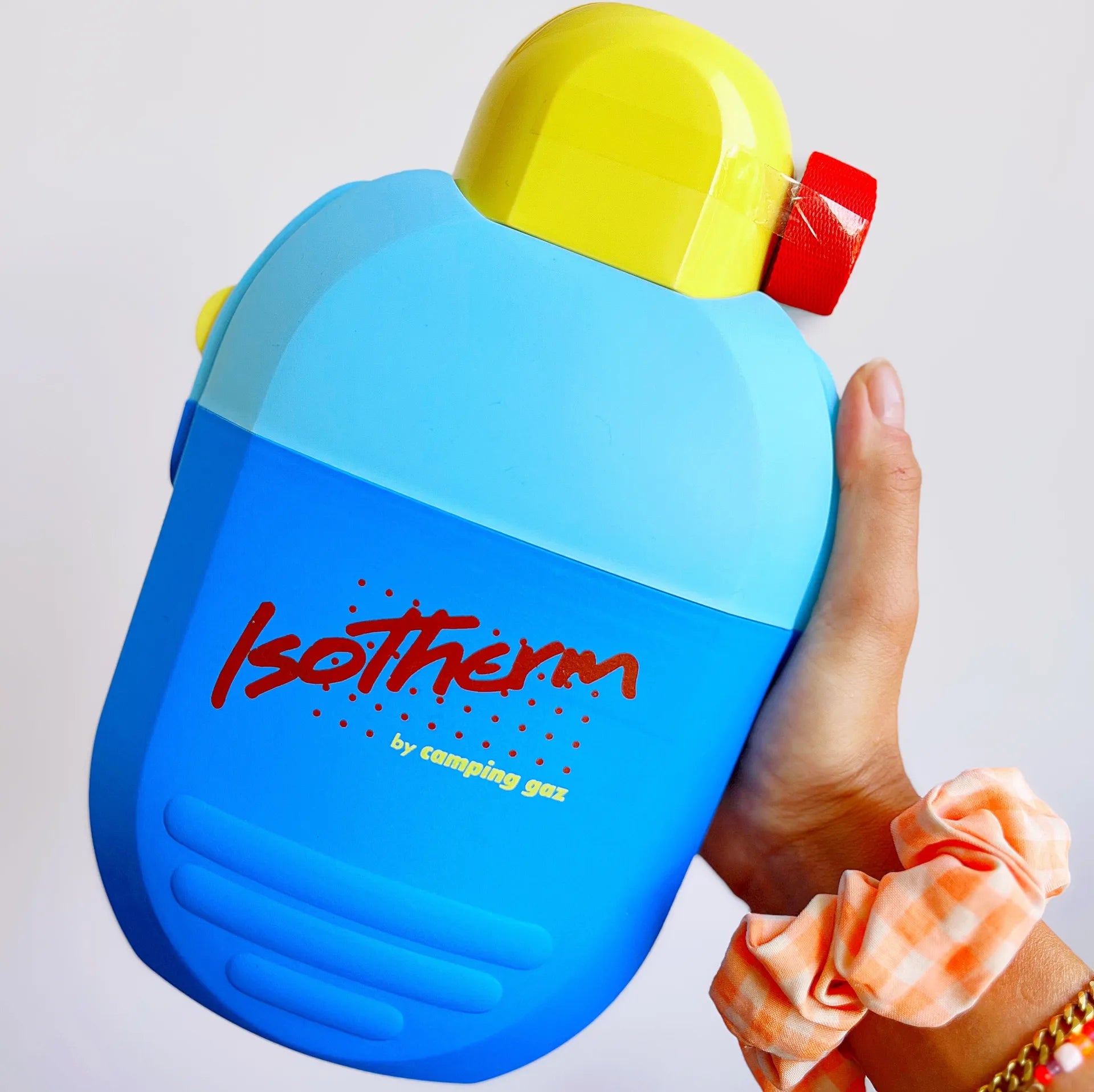 Grande gourde Isotherme bleue neuve de 1992 - Club Barbara