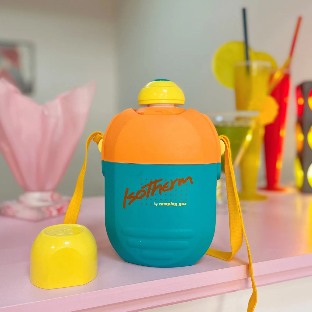 Grande gourde Isotherme orange pastel de 1992 - Club Barbara