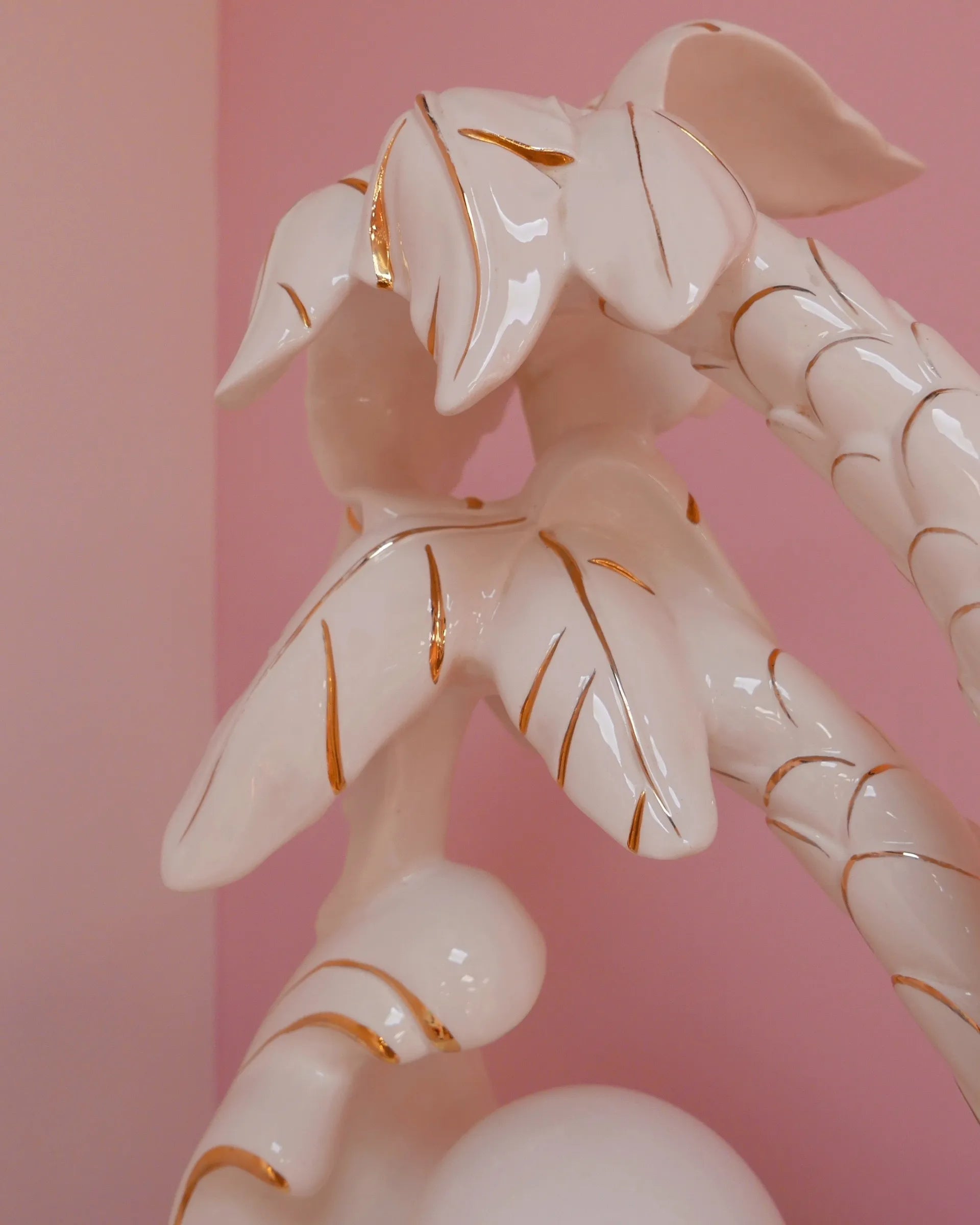 Grande Lampe de Table Palm Tree – Céramique, Italie, Années 70 - Club Barbara