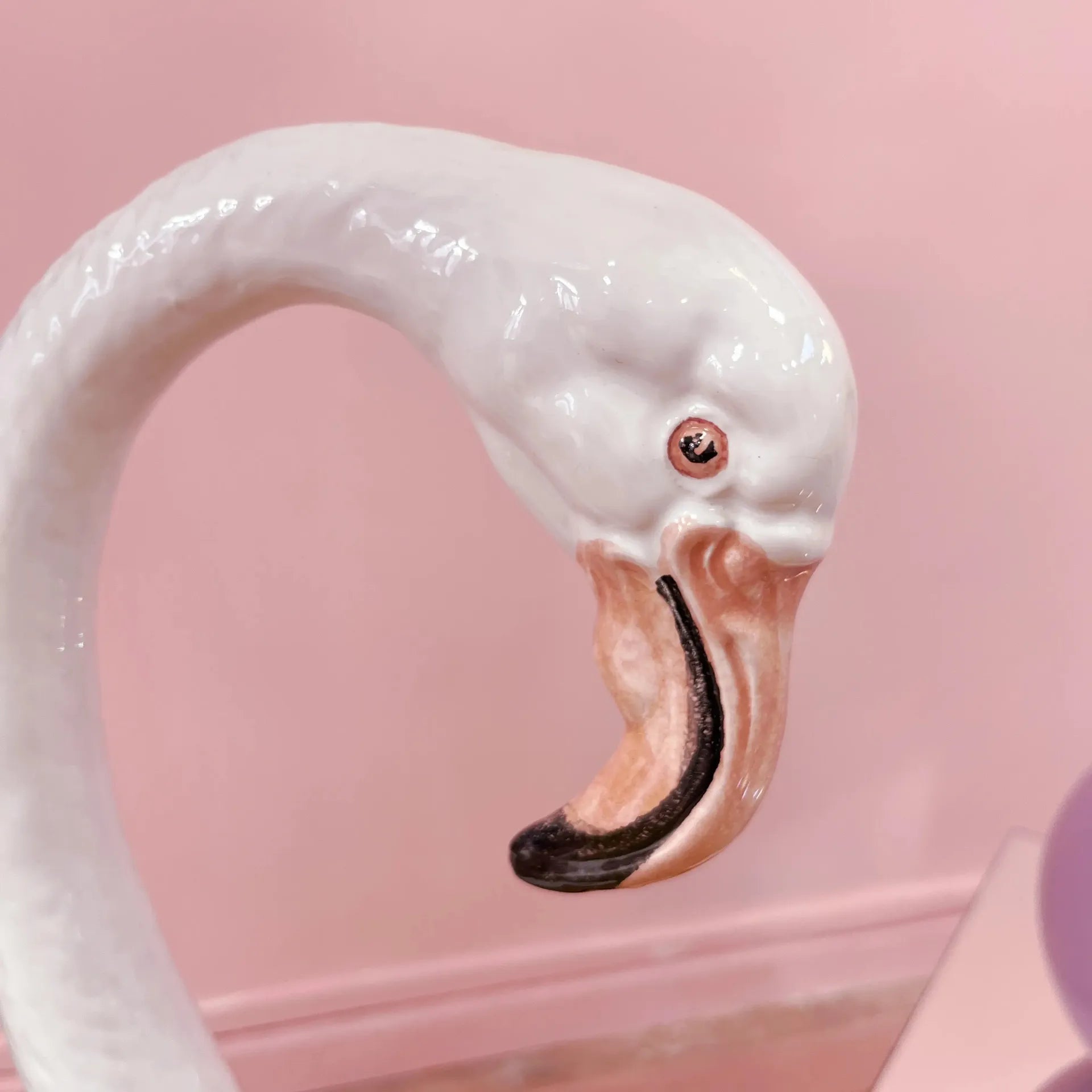 Grande lampe flamant rose en céramique, années 70 - Club Barbara