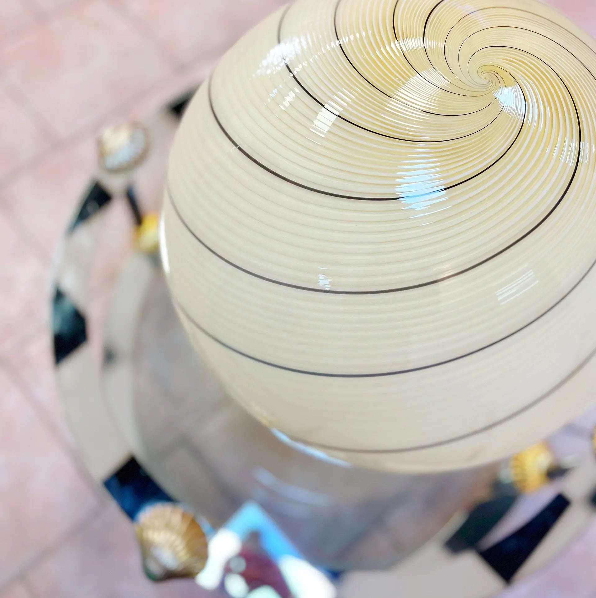 Grande lampe sphère en verre de Murano, années 70 - Club Barbara