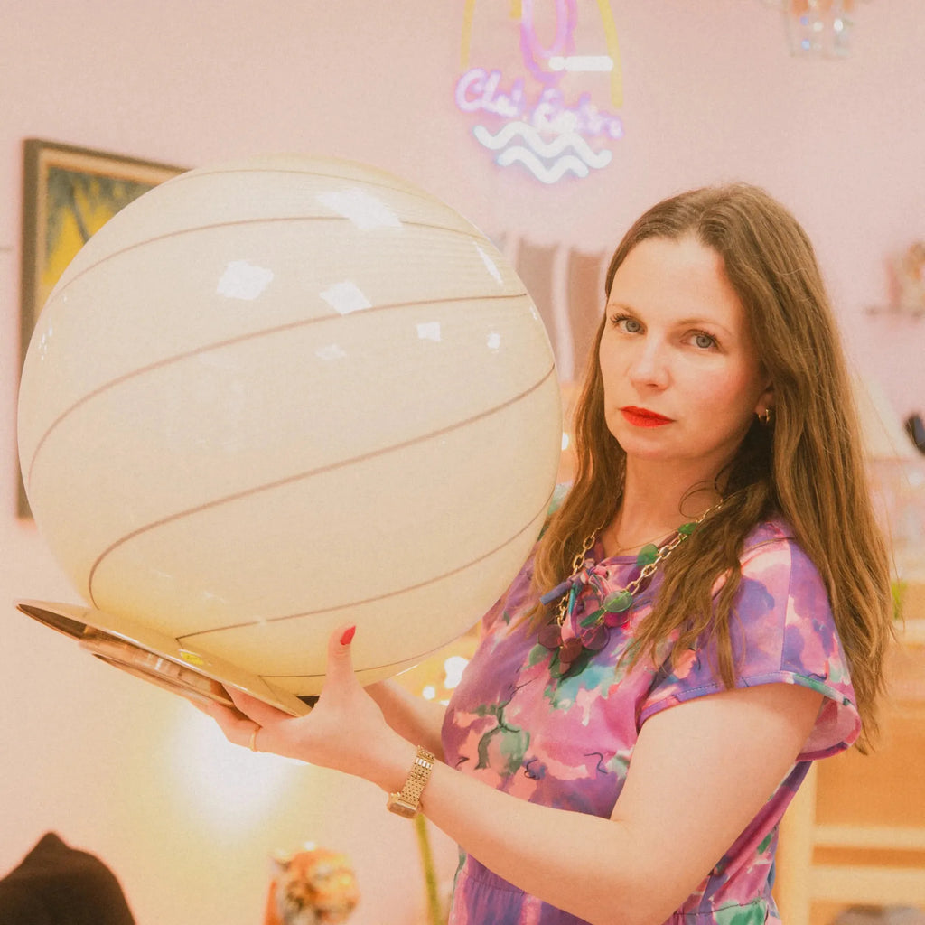 Grande lampe sphère en verre de Murano, années 70 - Club Barbara